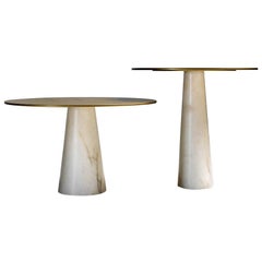 Auxiliary Table Set of 2 in Fine Alabaster Marble