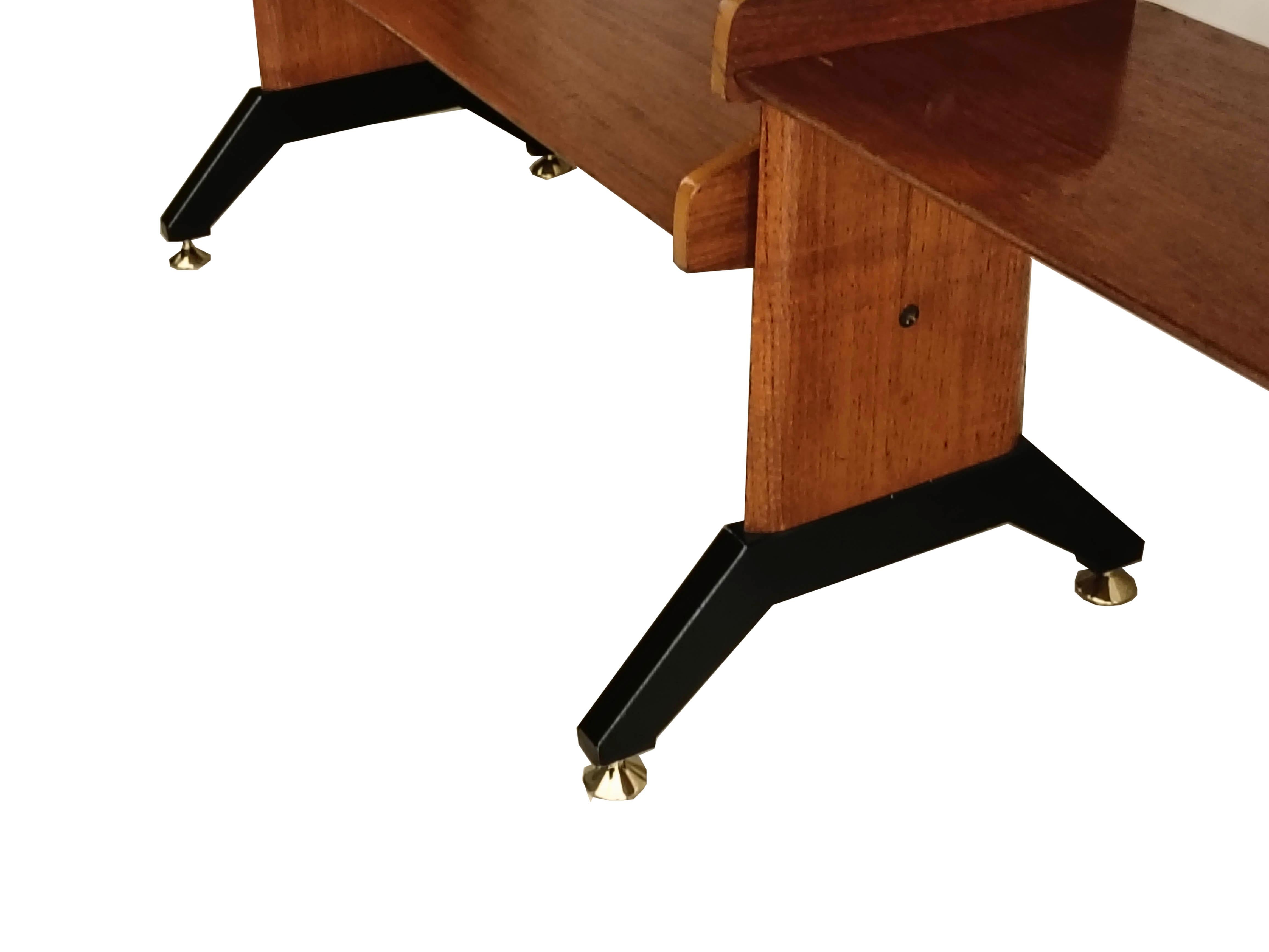 AV Contemporary Furniture Wood Bookcase, Italy 1960s For Sale 2