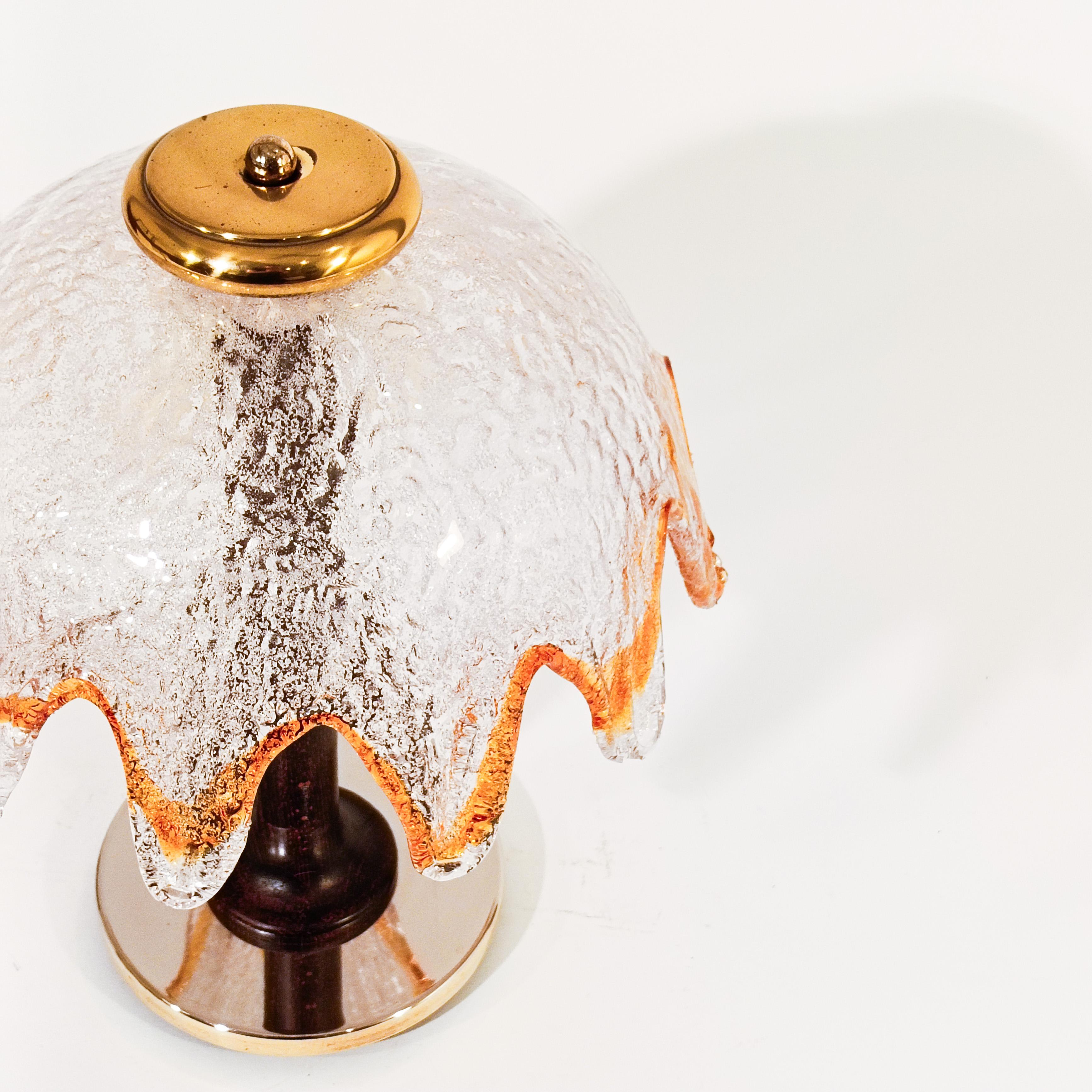 AV Mazzega. Lampe de table Murano de style Brutaliste et A Space AGE, Italie, années 1970 en vente 2