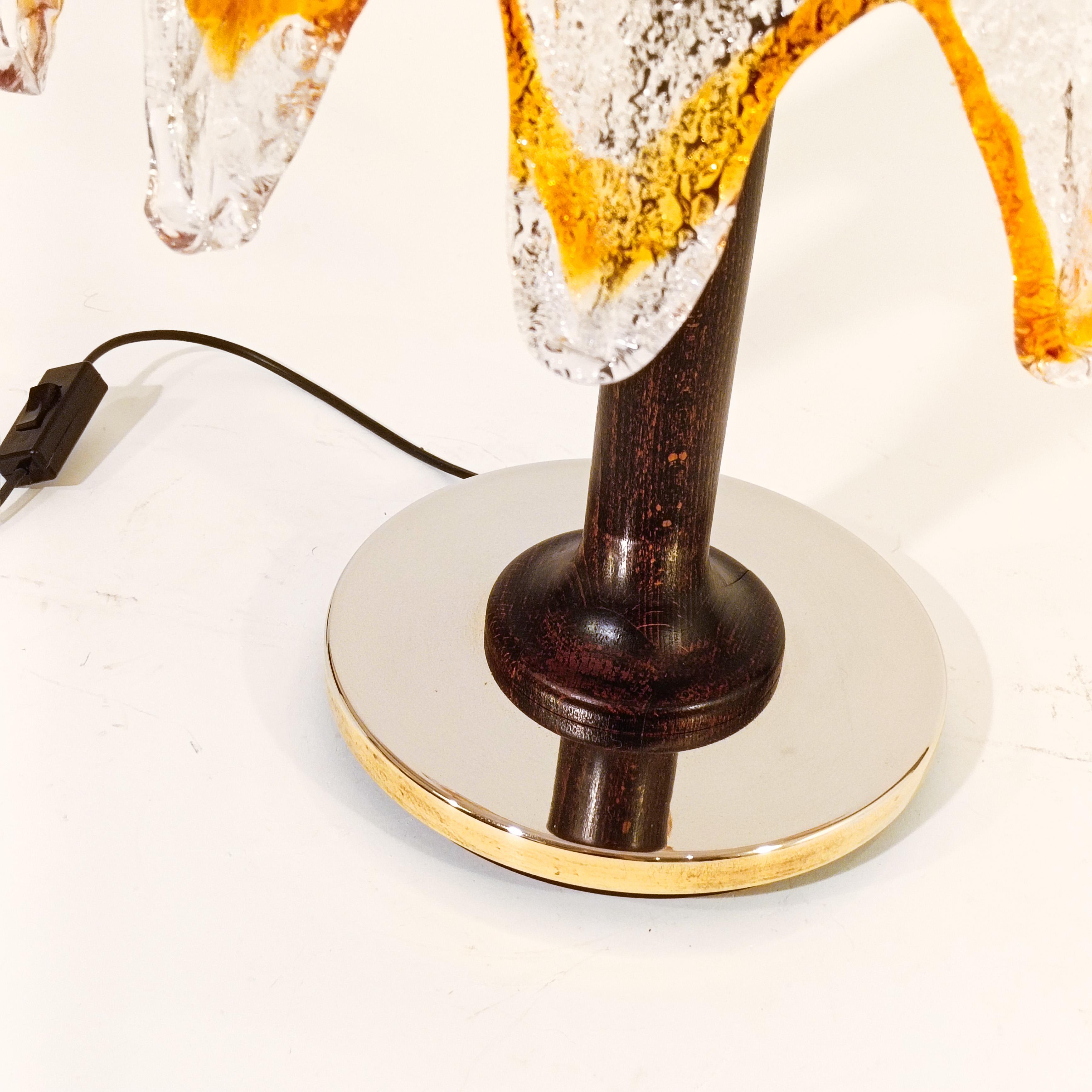 AV Mazzega. Lampe de table Murano de style Brutaliste et A Space AGE, Italie, années 1970 en vente 3