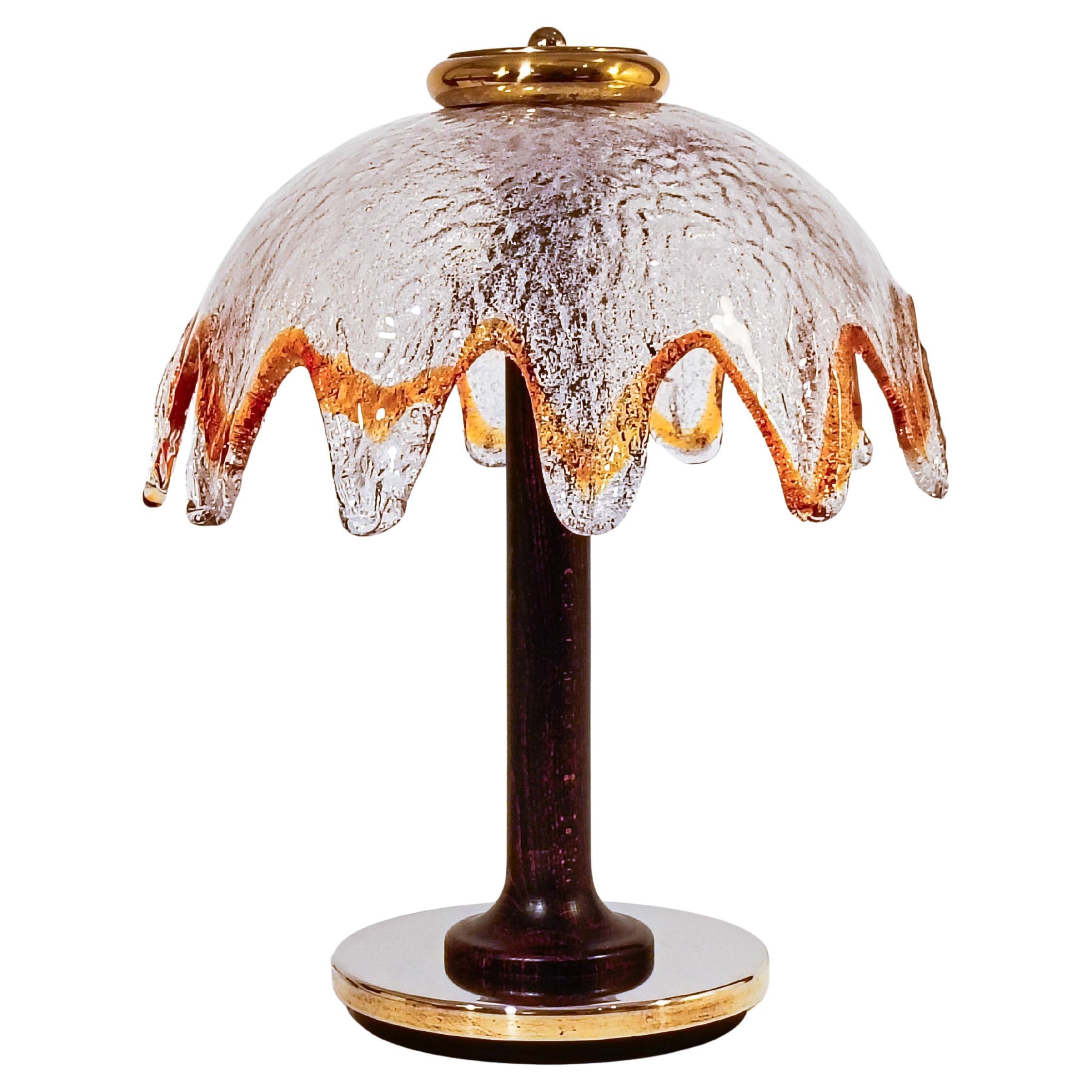 AV Mazzega. Lampe de table Murano de style Brutaliste et A Space AGE, Italie, années 1970 en vente
