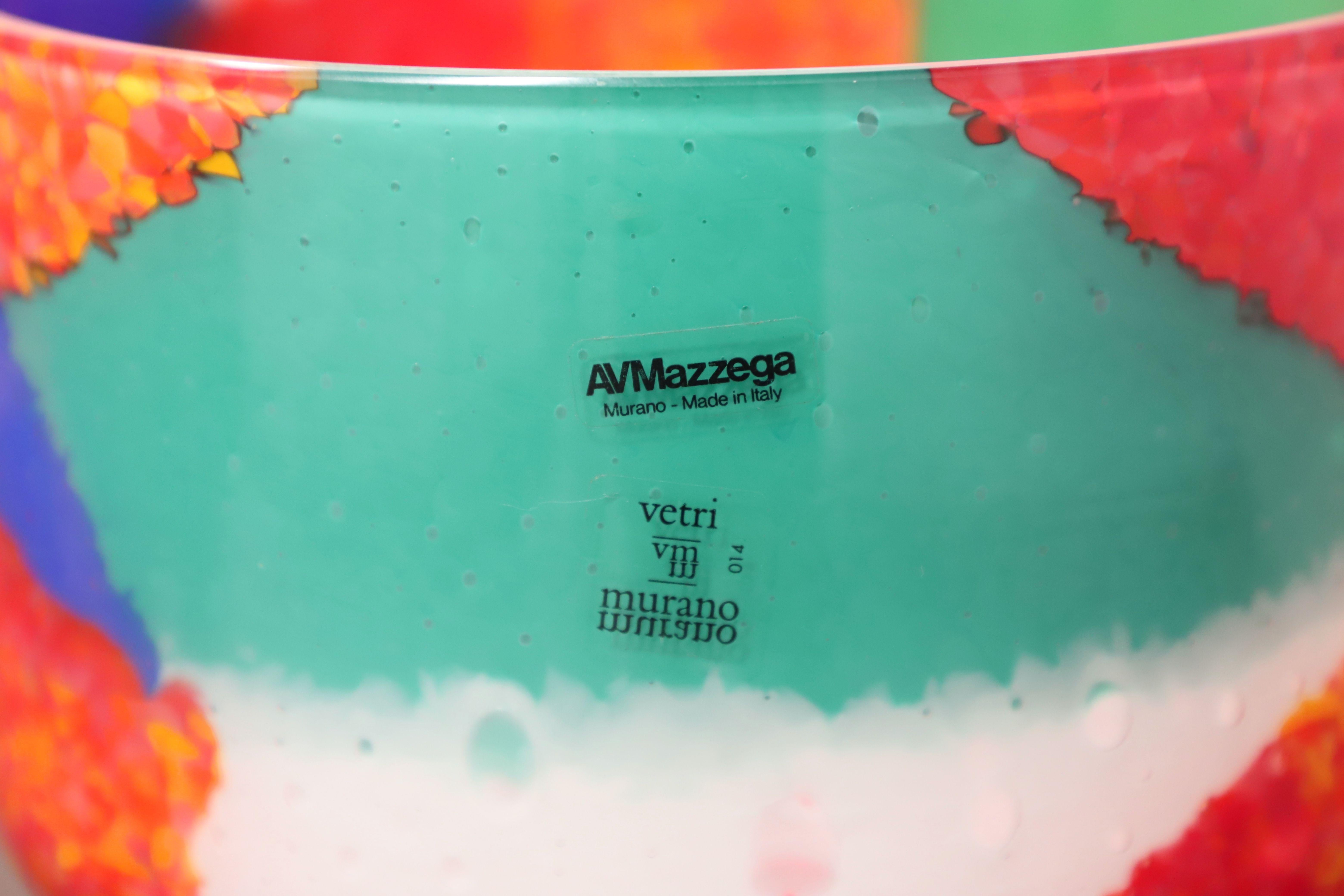 AV MAZZEGA Murano Glass Centerpiece Bowl on Stand For Sale 1