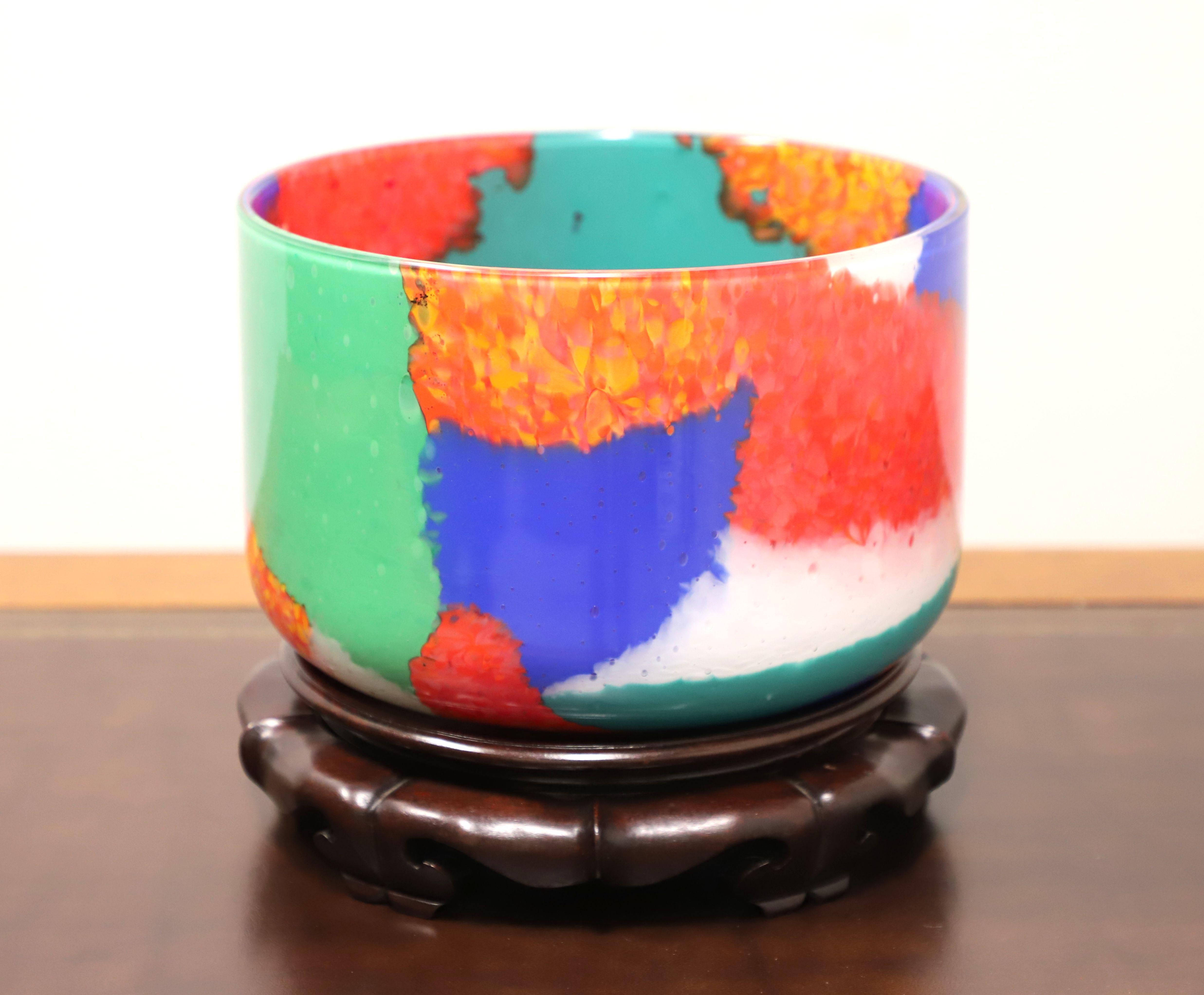 AV MAZZEGA Murano Glass Centerpiece Bowl on Stand For Sale 3