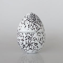 Av Mazzega Murano Caja de cristal en forma de huevo, Italia Años 70