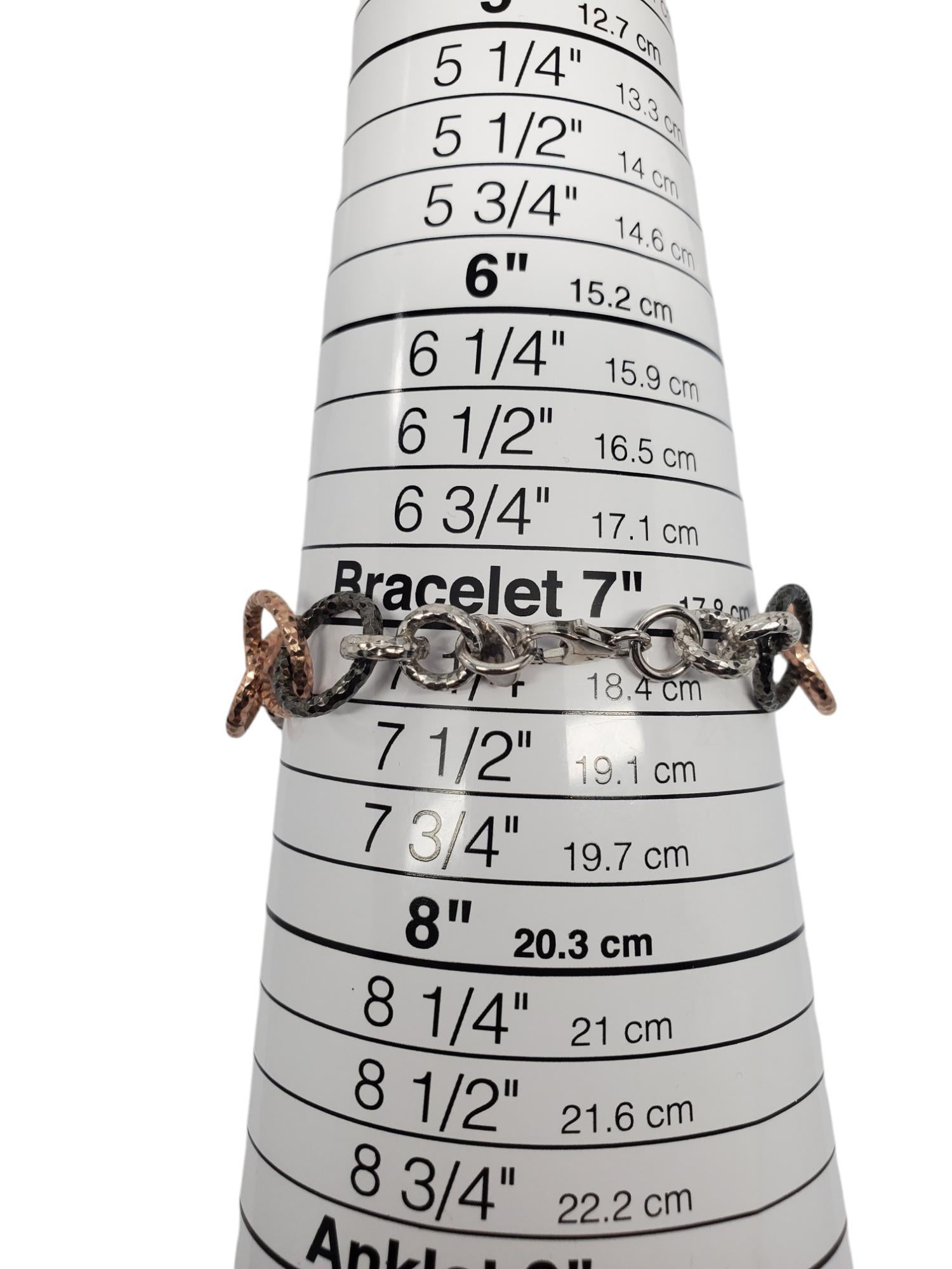 AV One Silver - Bracciale a cerchi intrecciati multicolore #20766 in vendita 2