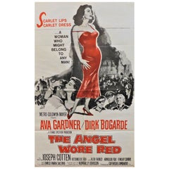 Vintage Ava Gardner Stars in "The Angel Wore Red" 1960 Original Movie Poster
