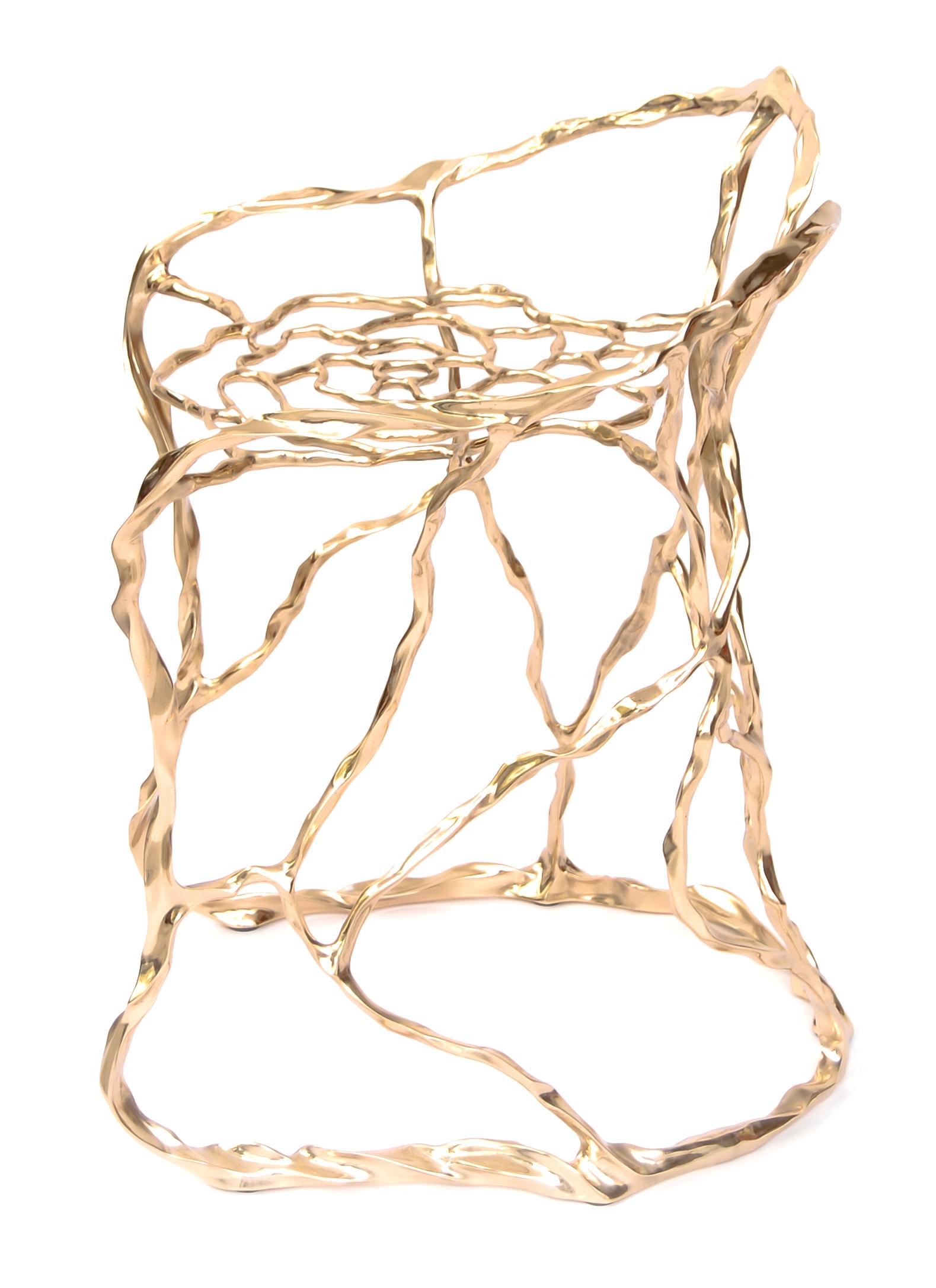 Ava Bank aus polierter Bronze von Fakasaka Design (Brasilianisch) im Angebot