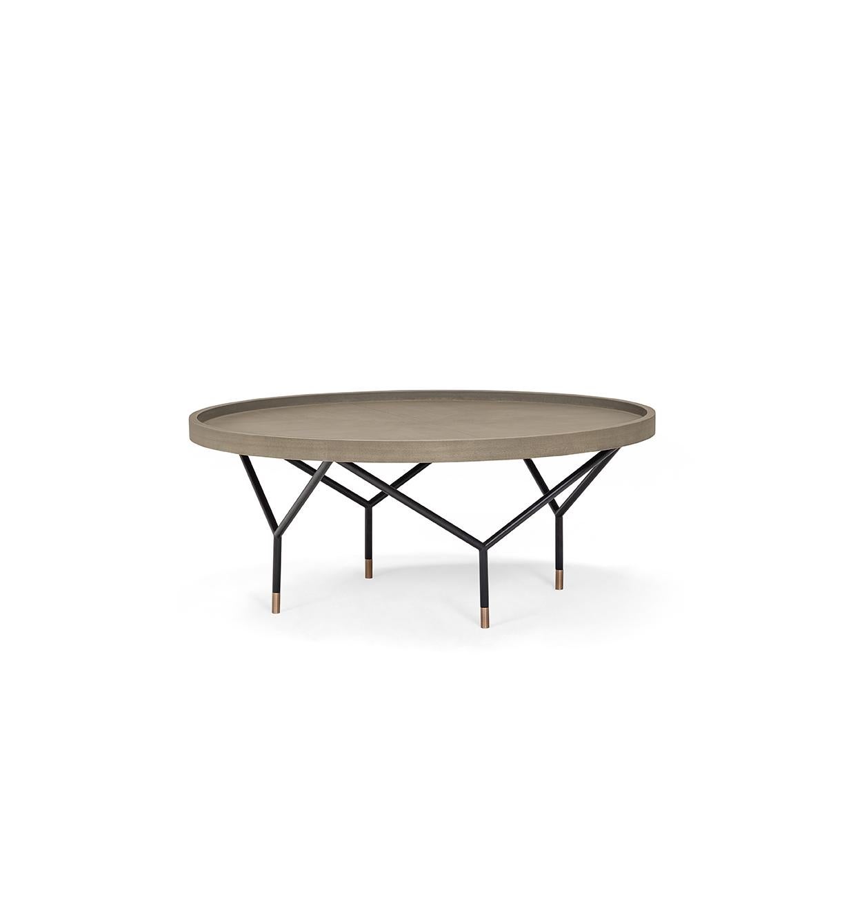 AVA Round Coffee Table Iron Base In New Condition For Sale In Frazão, Porto