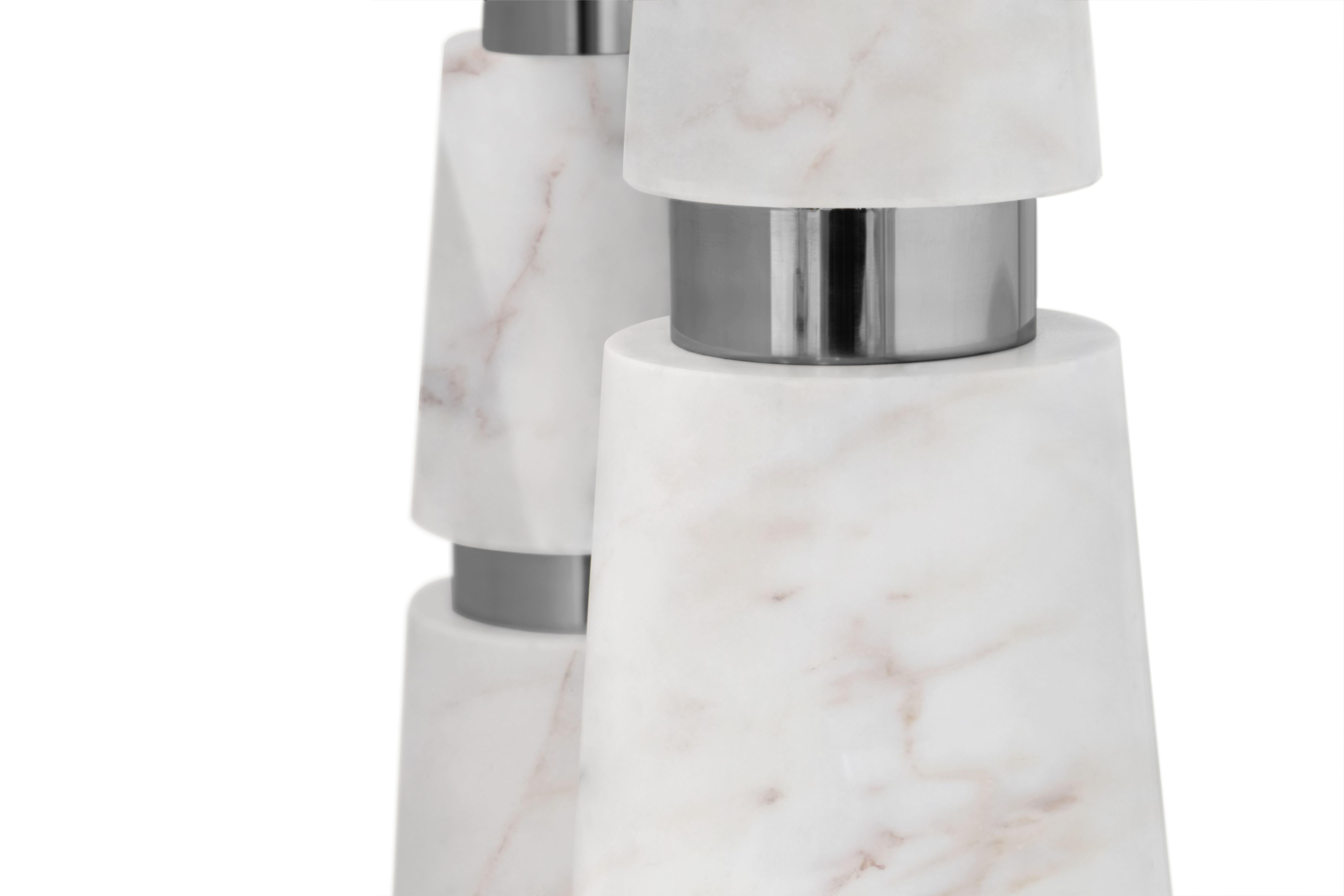 Contemporary Avalanche Estremoz Marble Console For Sale