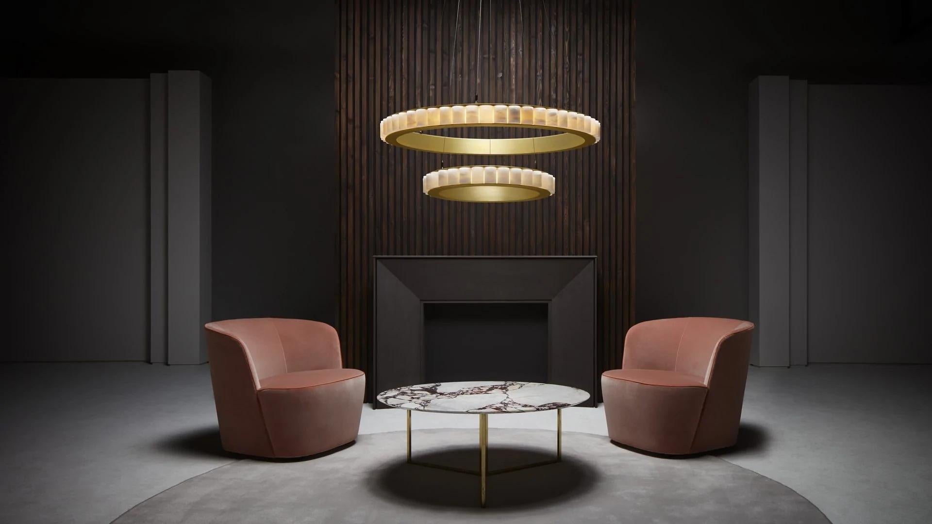 Ottone Lampadario Avalon Halo di CTO Lighting in vendita