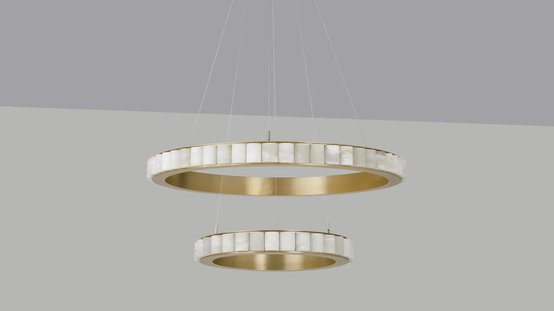 Brass Avalon Halo Chandelier by Cto Lighting For Sale