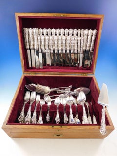 Avalon International Sterling Silver Flatware Set Service 179 Pc Dinner in Chest