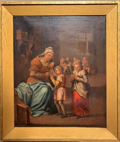 Antique 19th century or older A.Van Ostade Dutch School original oil painting