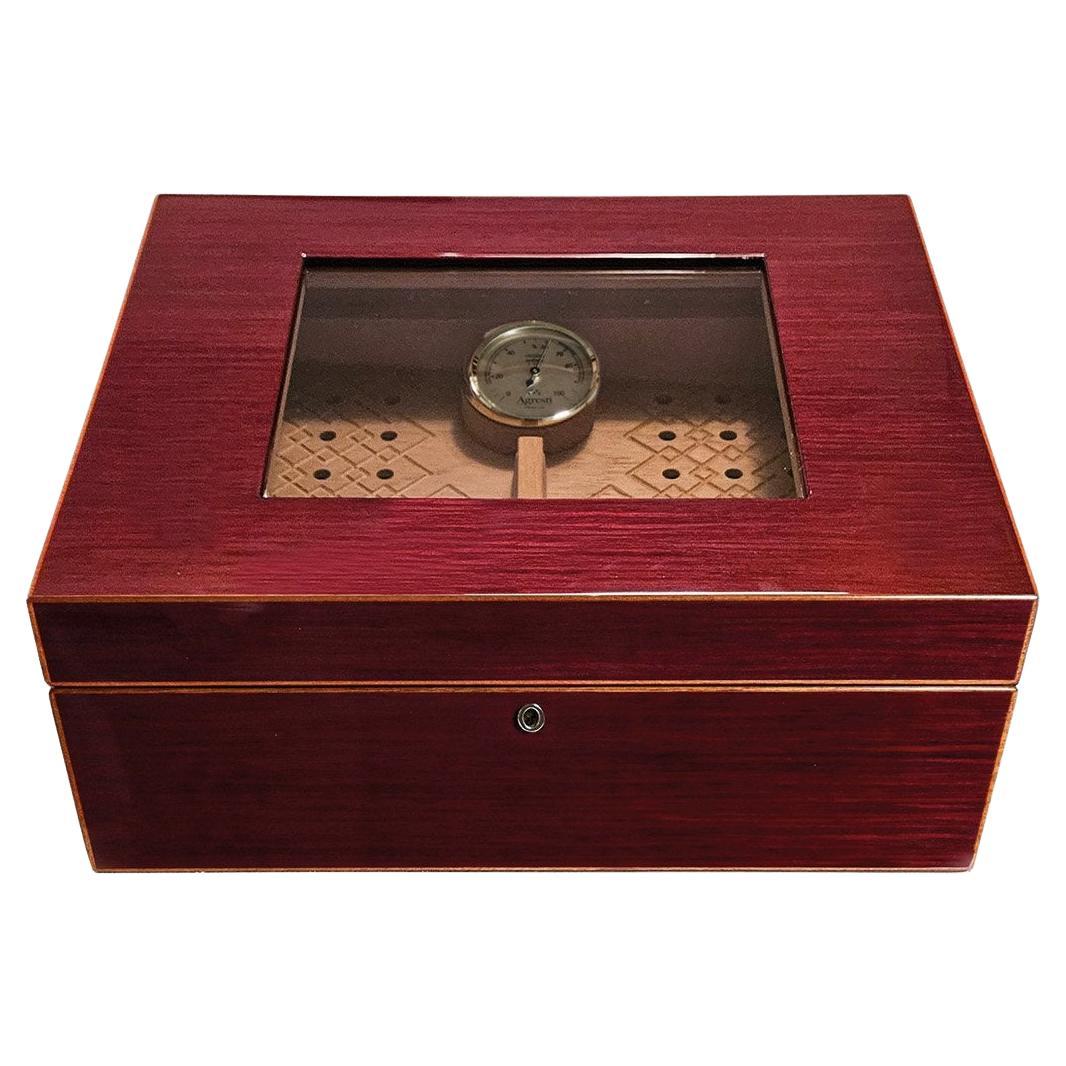 "Humidor en chêne rouge brillant "Avana Rossa