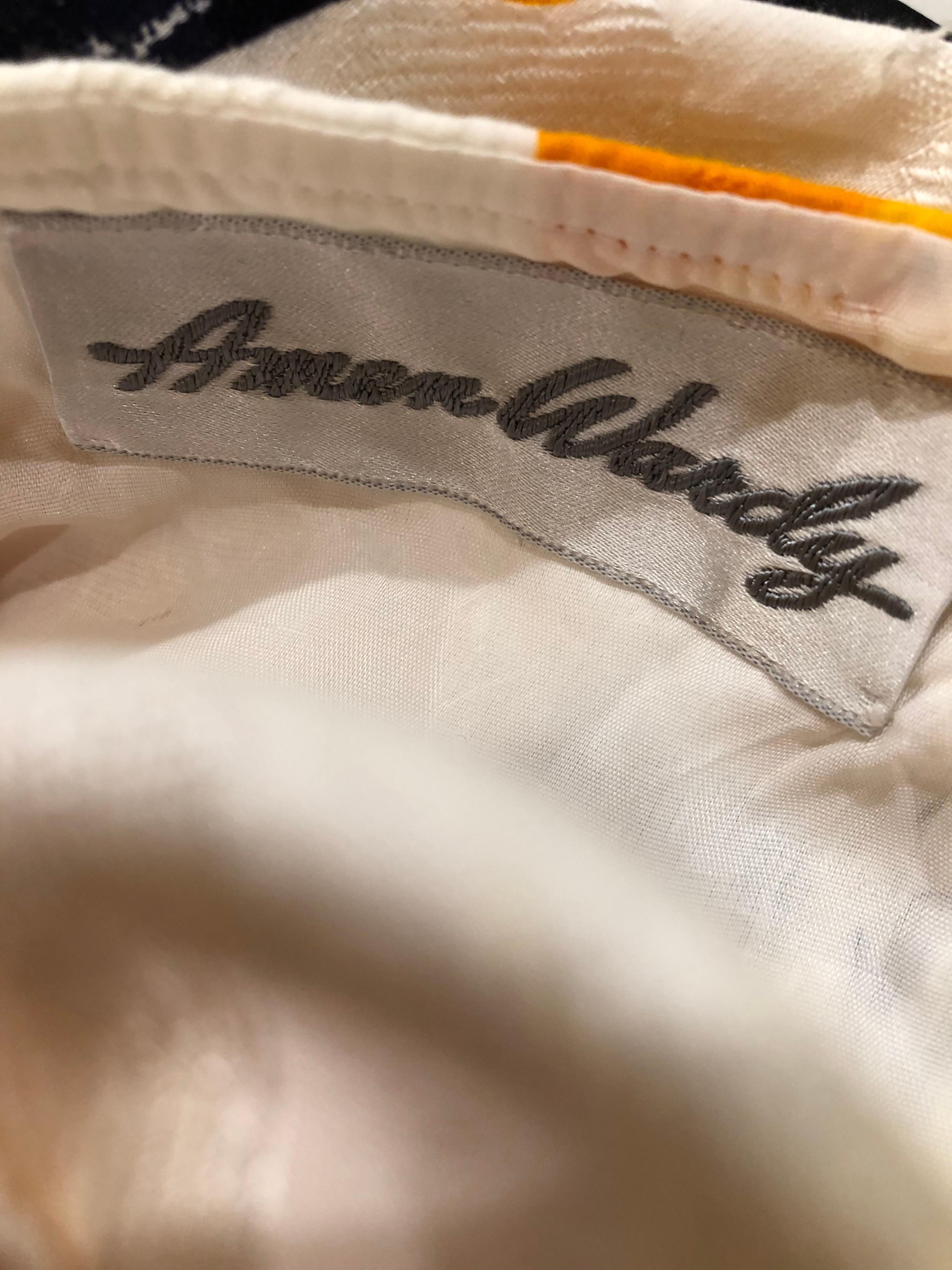 Avant Garde Años 80 Amen Wardy Estampado floral abstracto Vestido sin tirantes Vintage Años 80 Naranja en venta