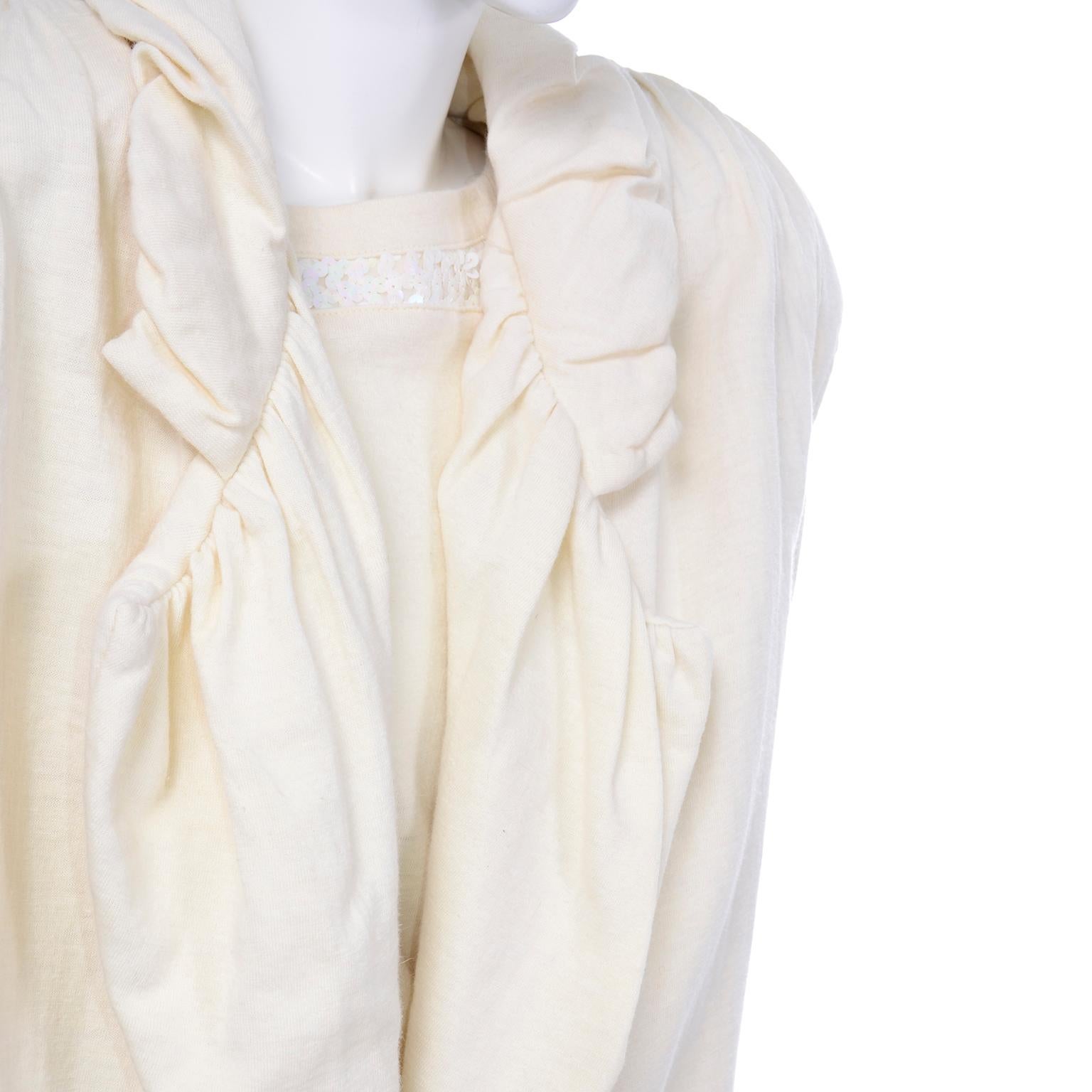 Avant Garde 1980s Gene Ewing 3pc Vintage Skirt Sequin Top & Oversized Jacket For Sale 9