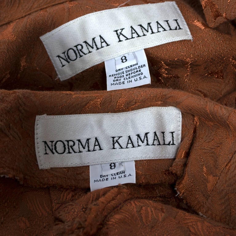 Avant Garde 1980s Norma Kamali Vintage Copper Dress 2 pc Skirt and ...