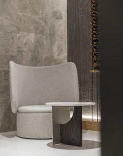 Avant Garde Contemporary Lounge Chair In Lipstick Red Velvet