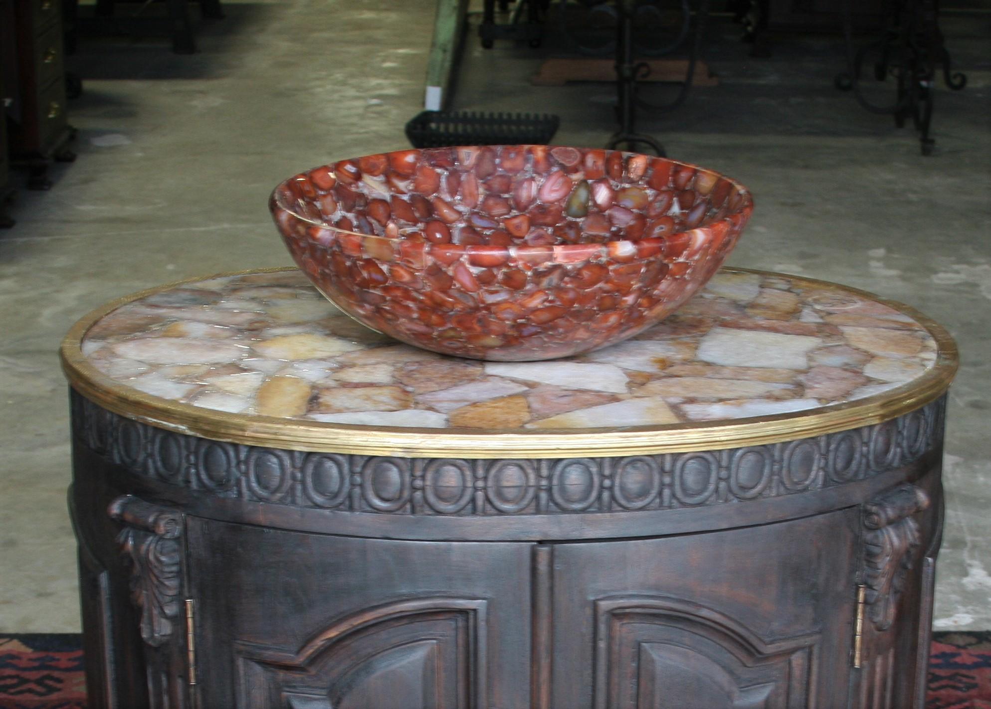semi precious stone wash basin