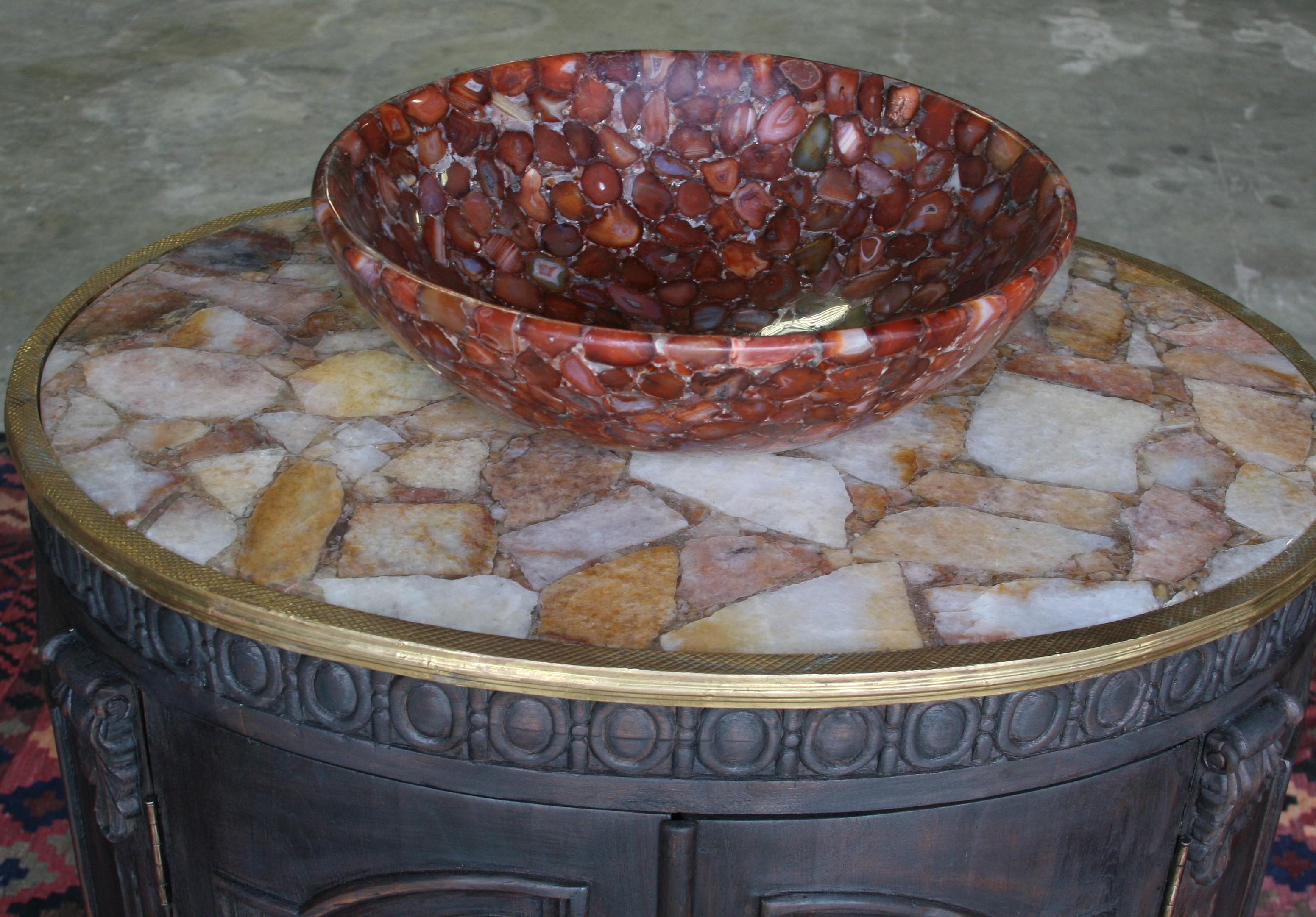stone sink bathroom