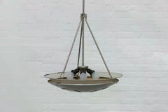 Avant-Garde Functionalist Pendant Lamp by Josef Vorel, Futuristic, 1930s