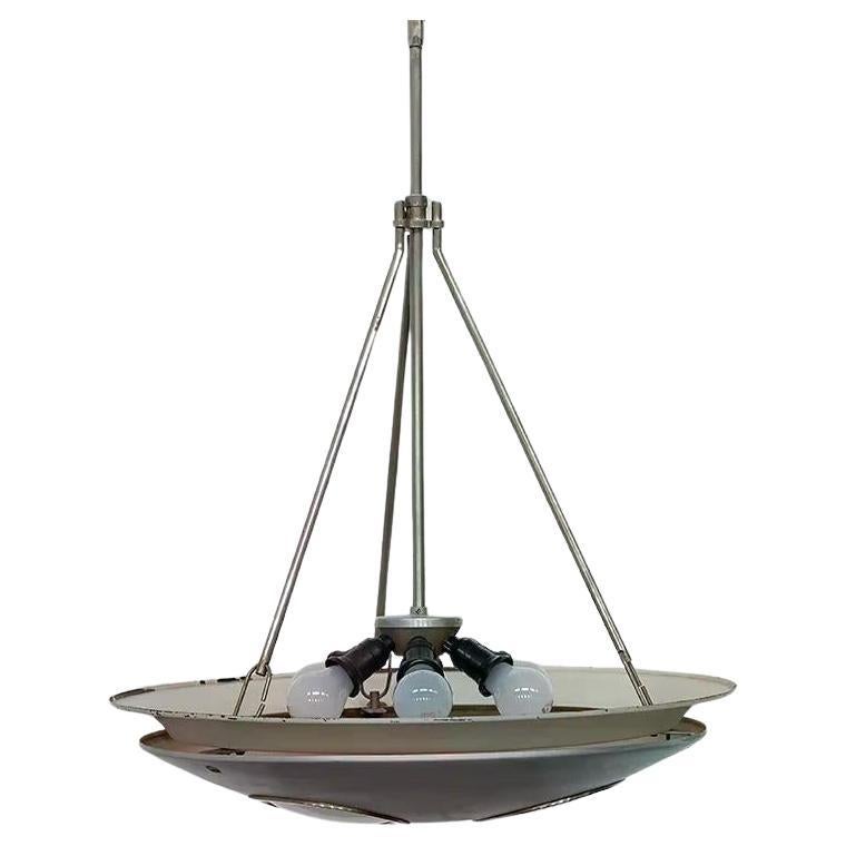 Avant-Garde Functionalist Pendant Lamp by Josef Vorel, Futuristic, 1930s in vendita