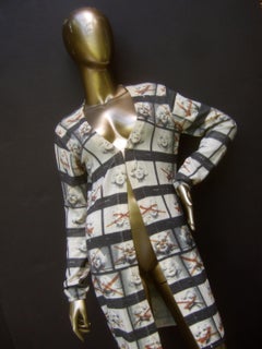 Avant-Garde Marilyn Monroe Cashmere Graphic Print Italian Duster Cardigan c 1990