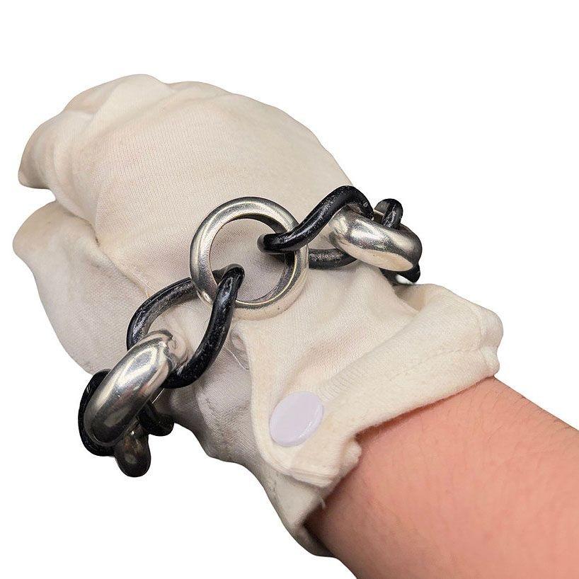 Avant Garde Sterling Silver Pomellato Link Chain Contored Gourmette Bracelet Excellent état - En vente à Van Nuys, CA