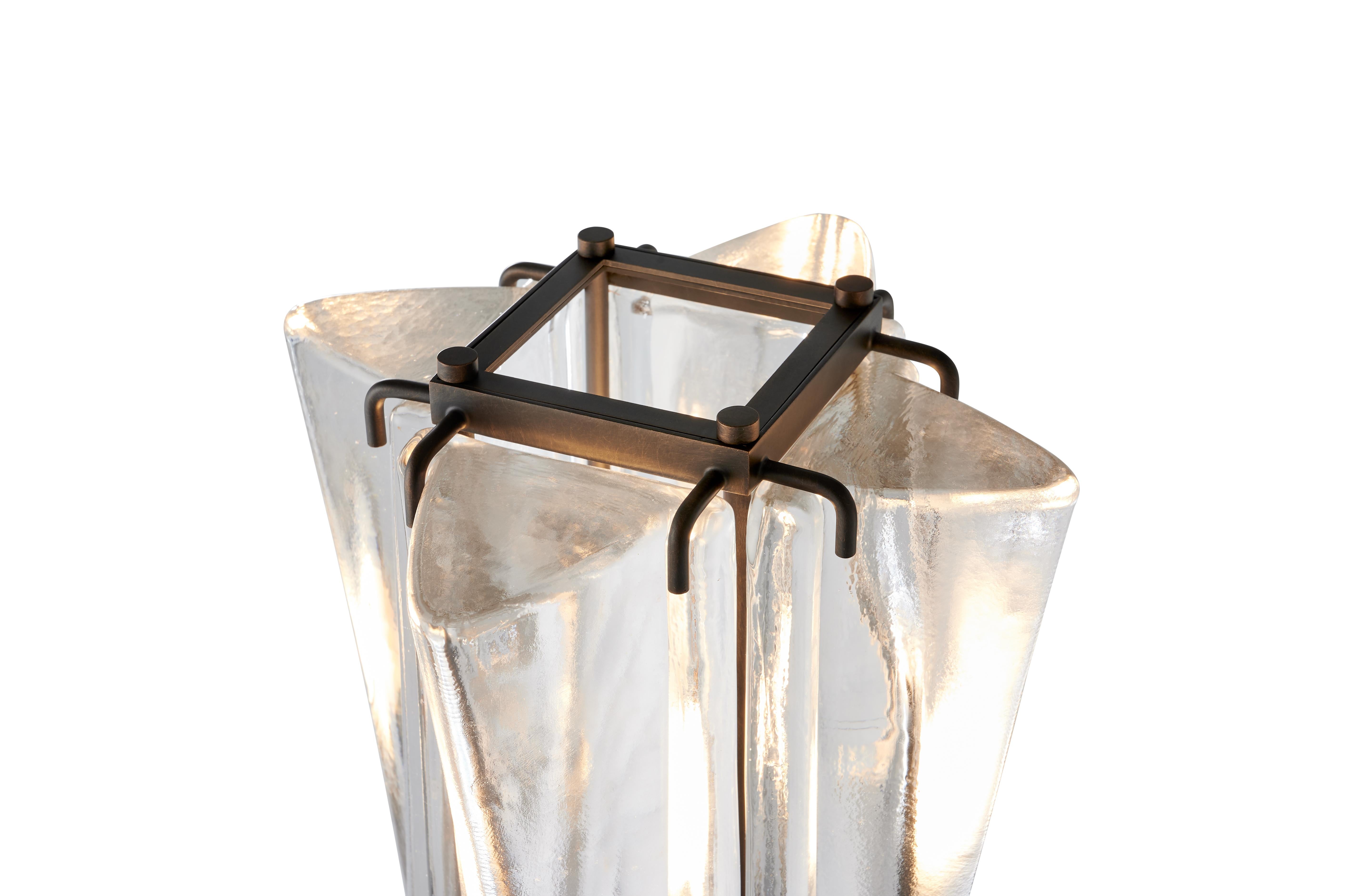 Art déco AVANT Lampadaire en verre en vente
