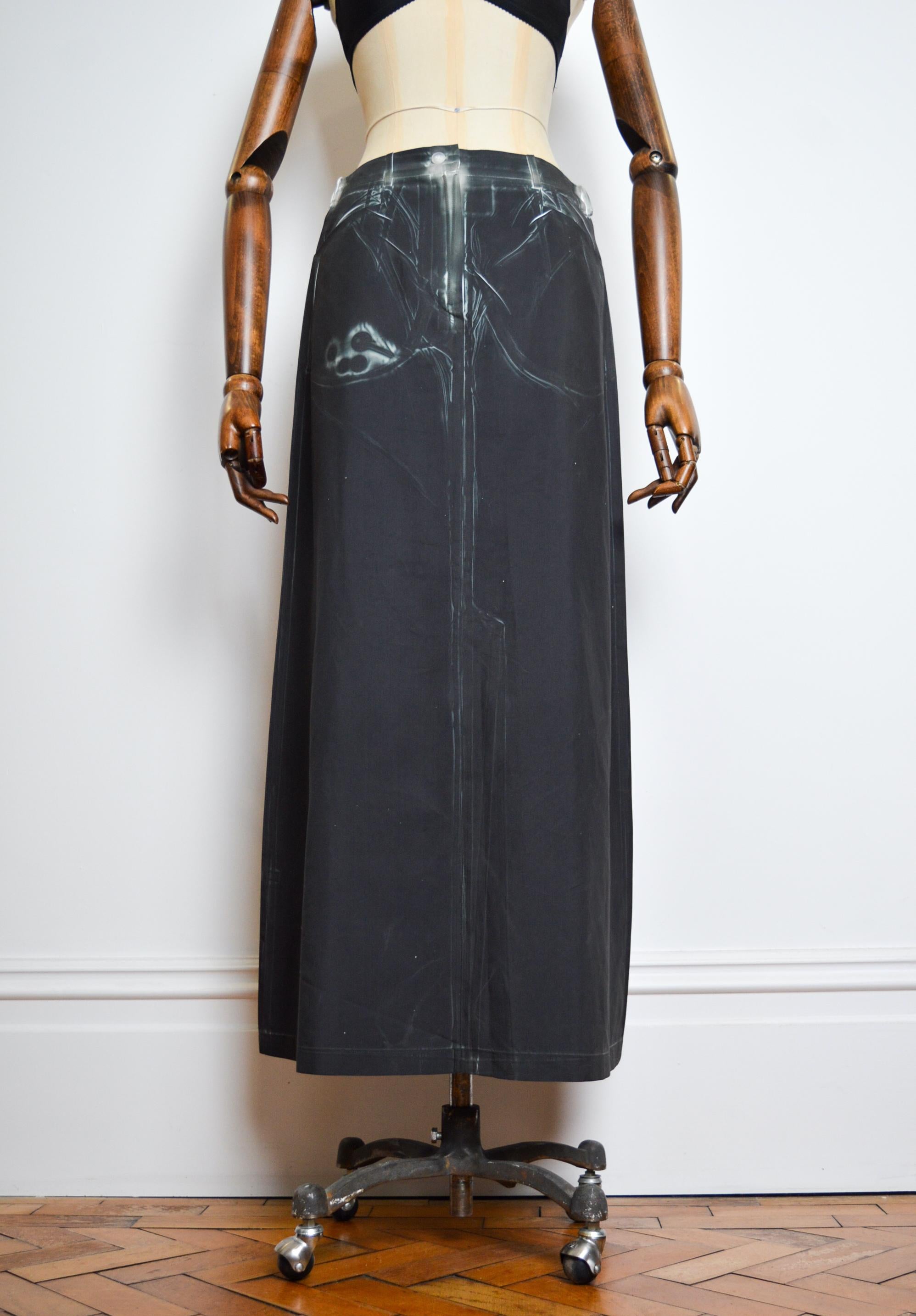 Avant Guard Christoph Broich Antwerp School X-ray Technical fabric maxi Skirt For Sale 6