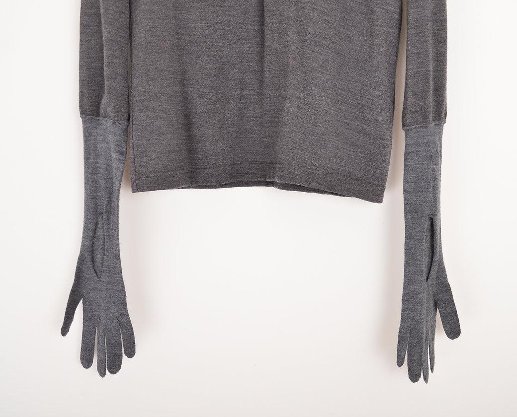 Avant Guard Comme Des Garçons 2012 Finger Gloved Hands Sweater  For Sale 1