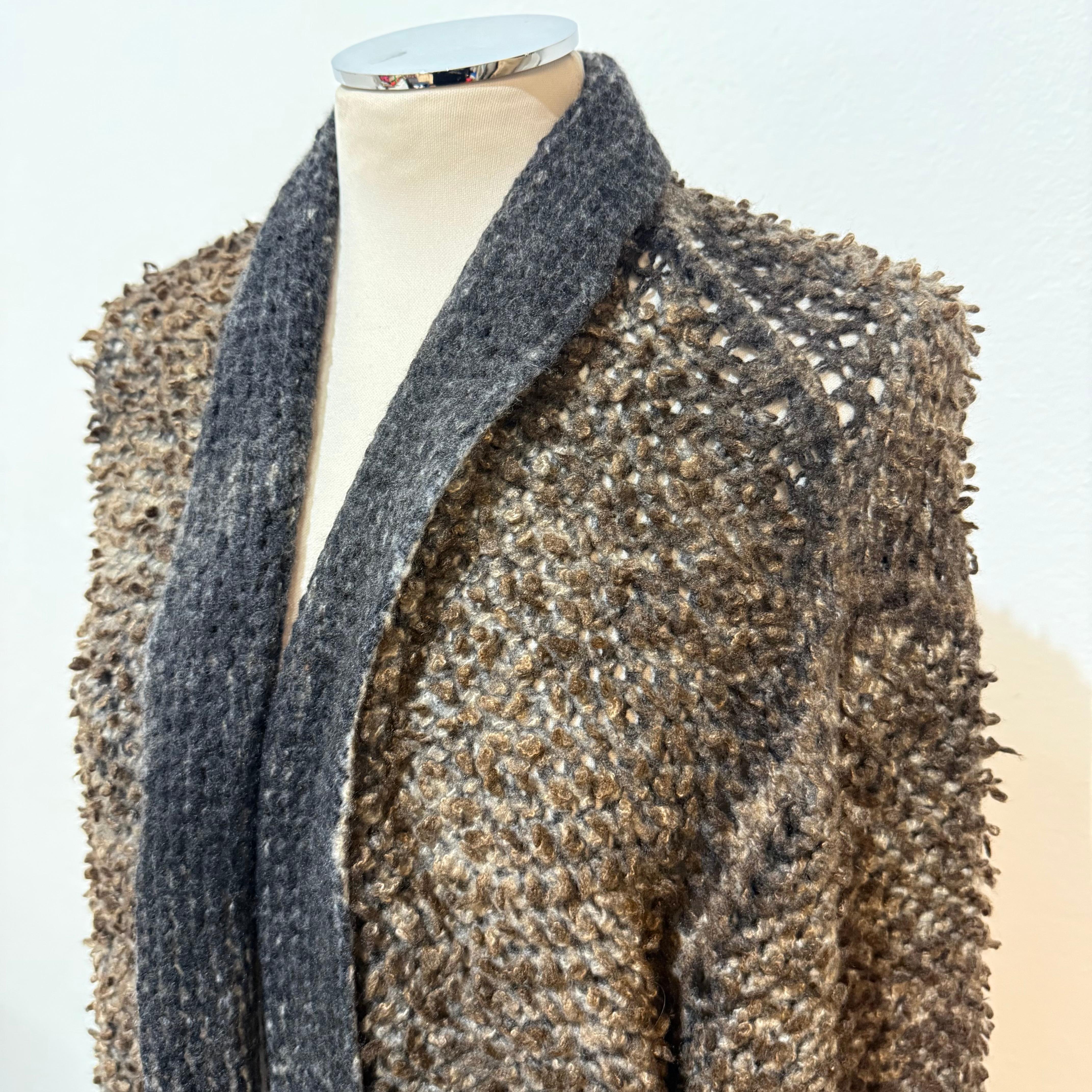 Avant Toi Abrigo marrón de cachemira y seda Talla M Negro en venta