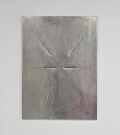 Avantgarde Art Work in pun punctured metal by Yugoslav artist Ljubomir Rajcevic
