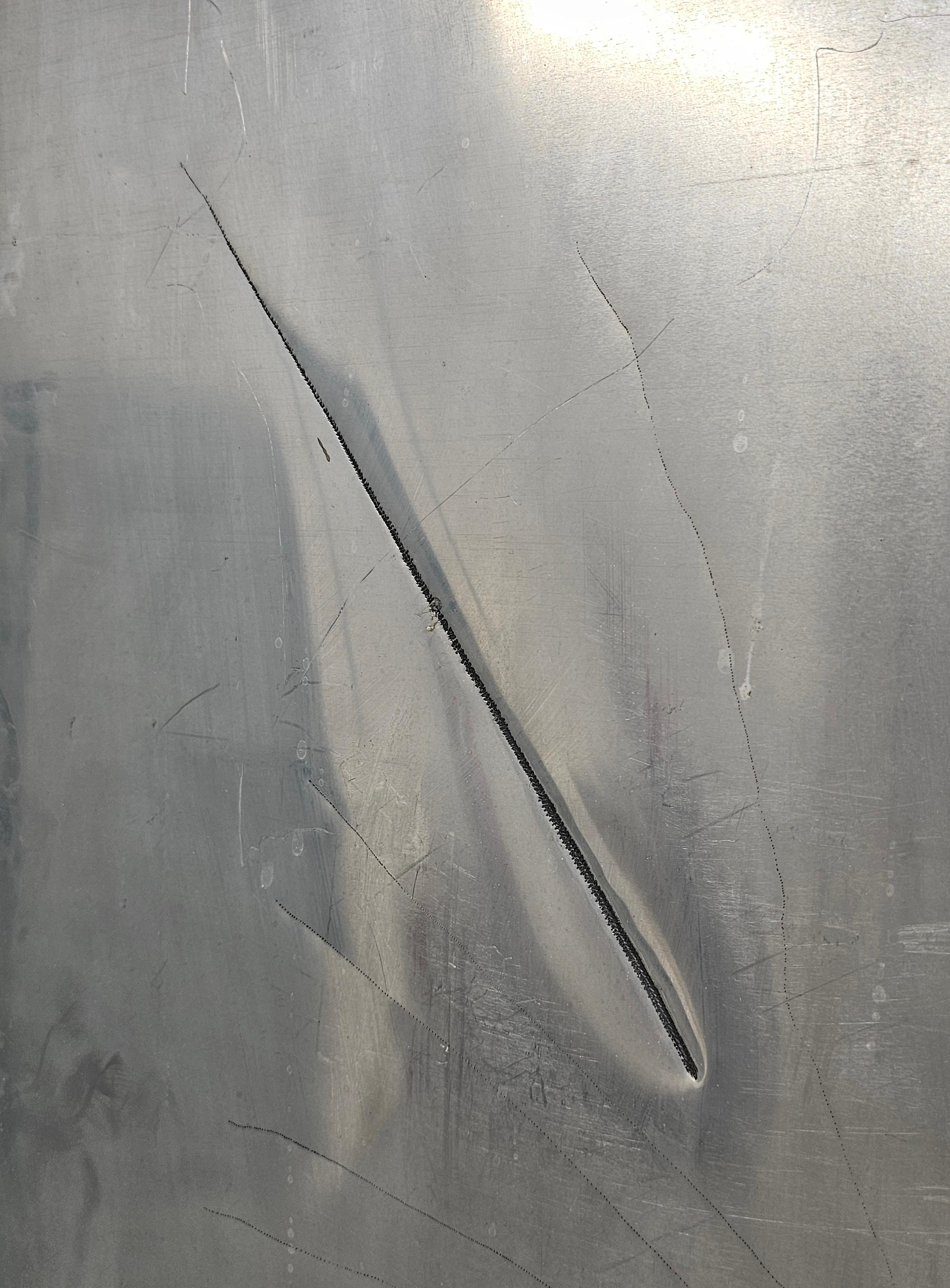 Fin du 20e siècle Œuvre d'art avant-gardiste réalisée sur métal par l'artiste yougoslav Ljubomir Rajcevic, 1974 en vente