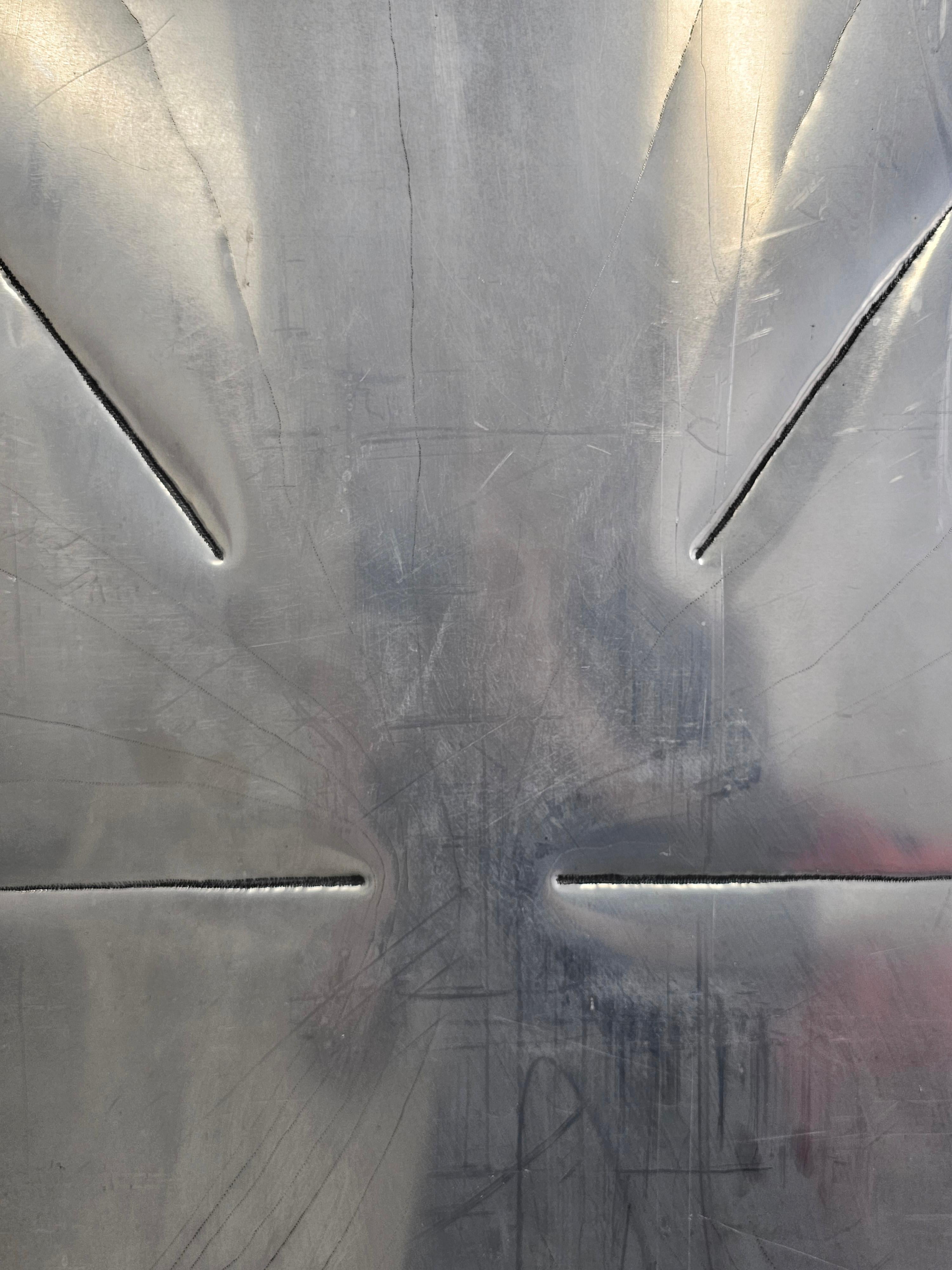 Métal Œuvre d'art avant-gardiste réalisée sur métal par l'artiste yougoslav Ljubomir Rajcevic, 1974 en vente
