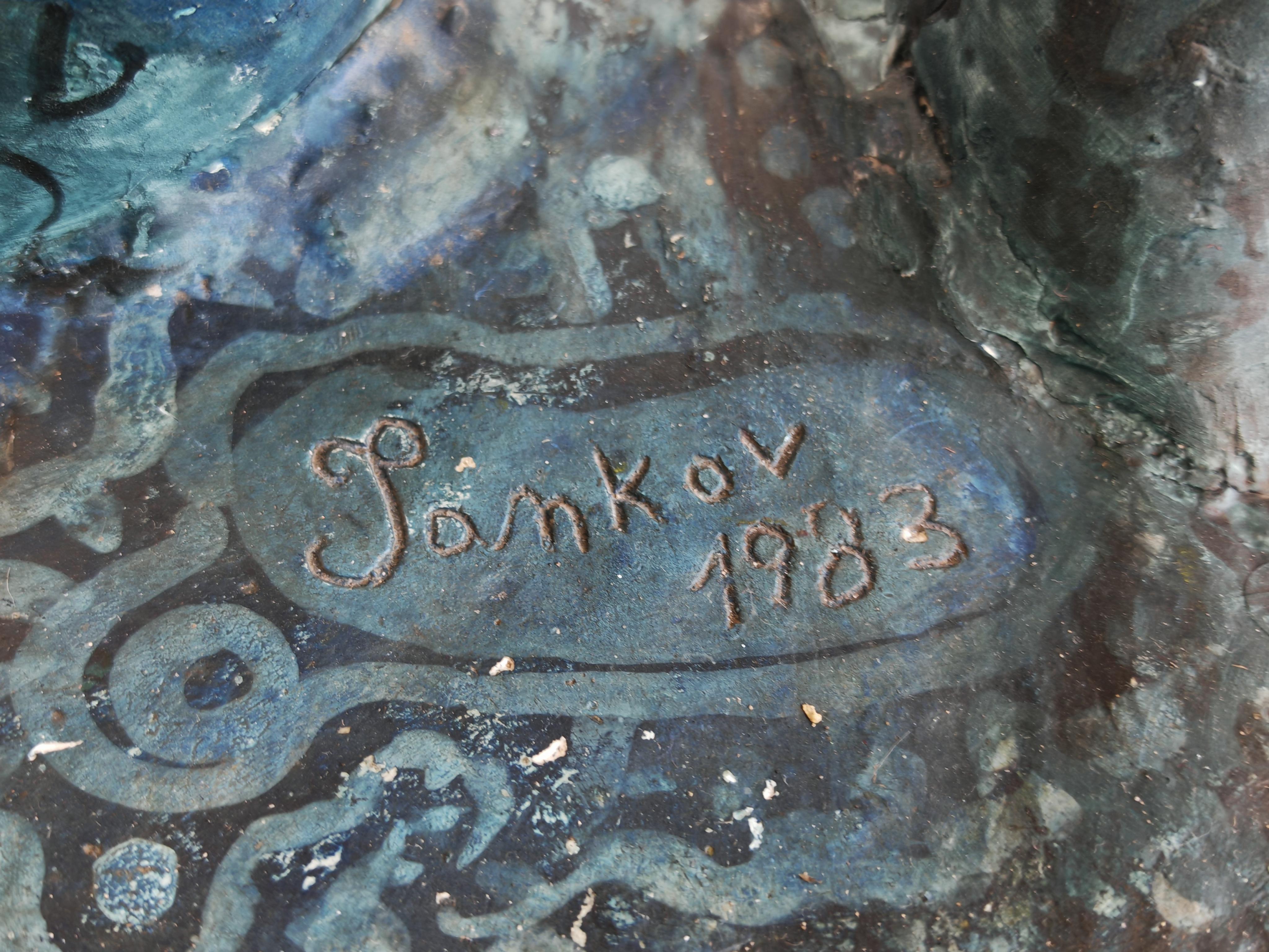 Avantgarde Sculpture, hand-painted, signed - Jankov, 1983 in vendita 3