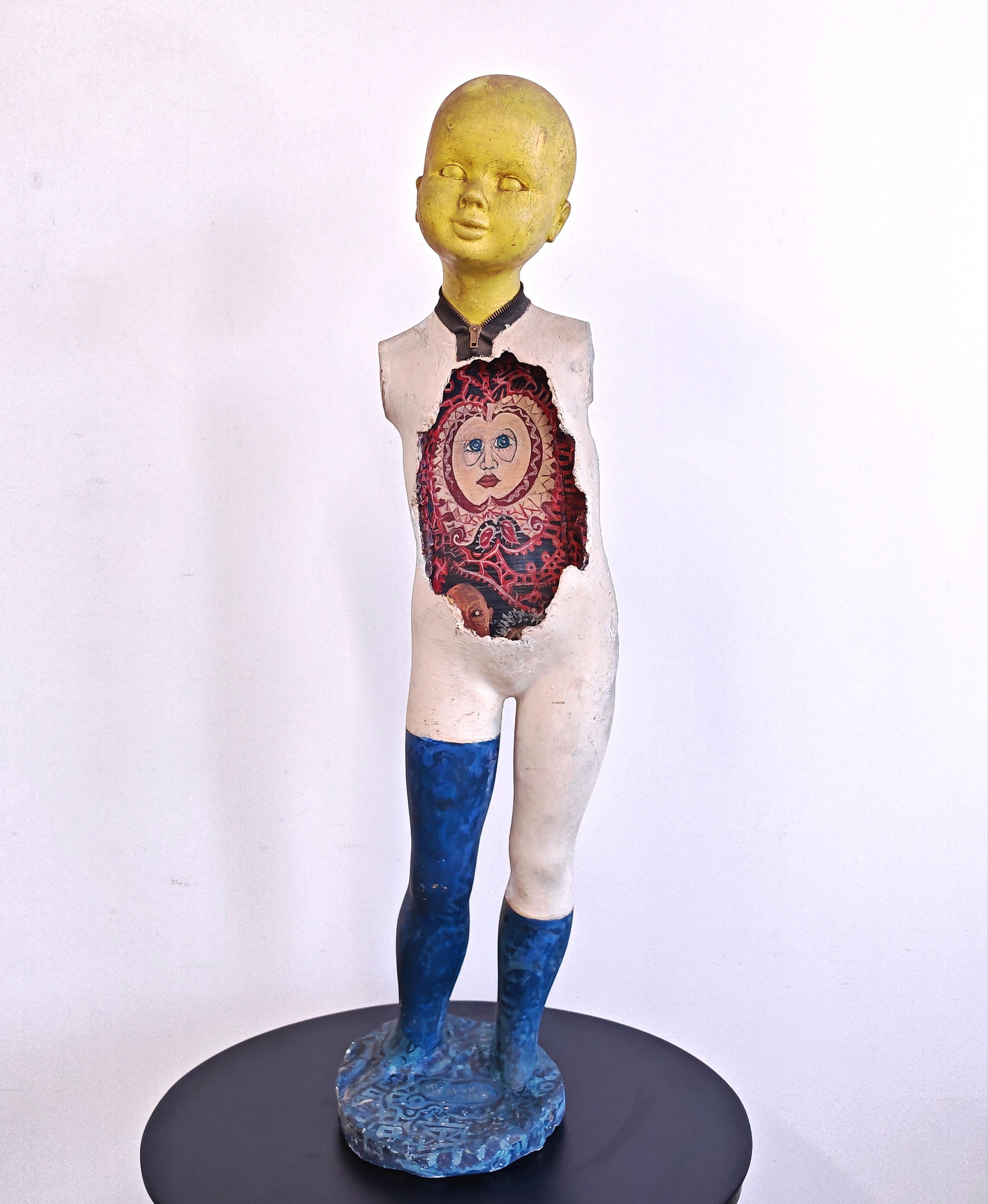 Postmoderno Avantgarde Sculpture, hand-painted, signed - Jankov, 1983 in vendita