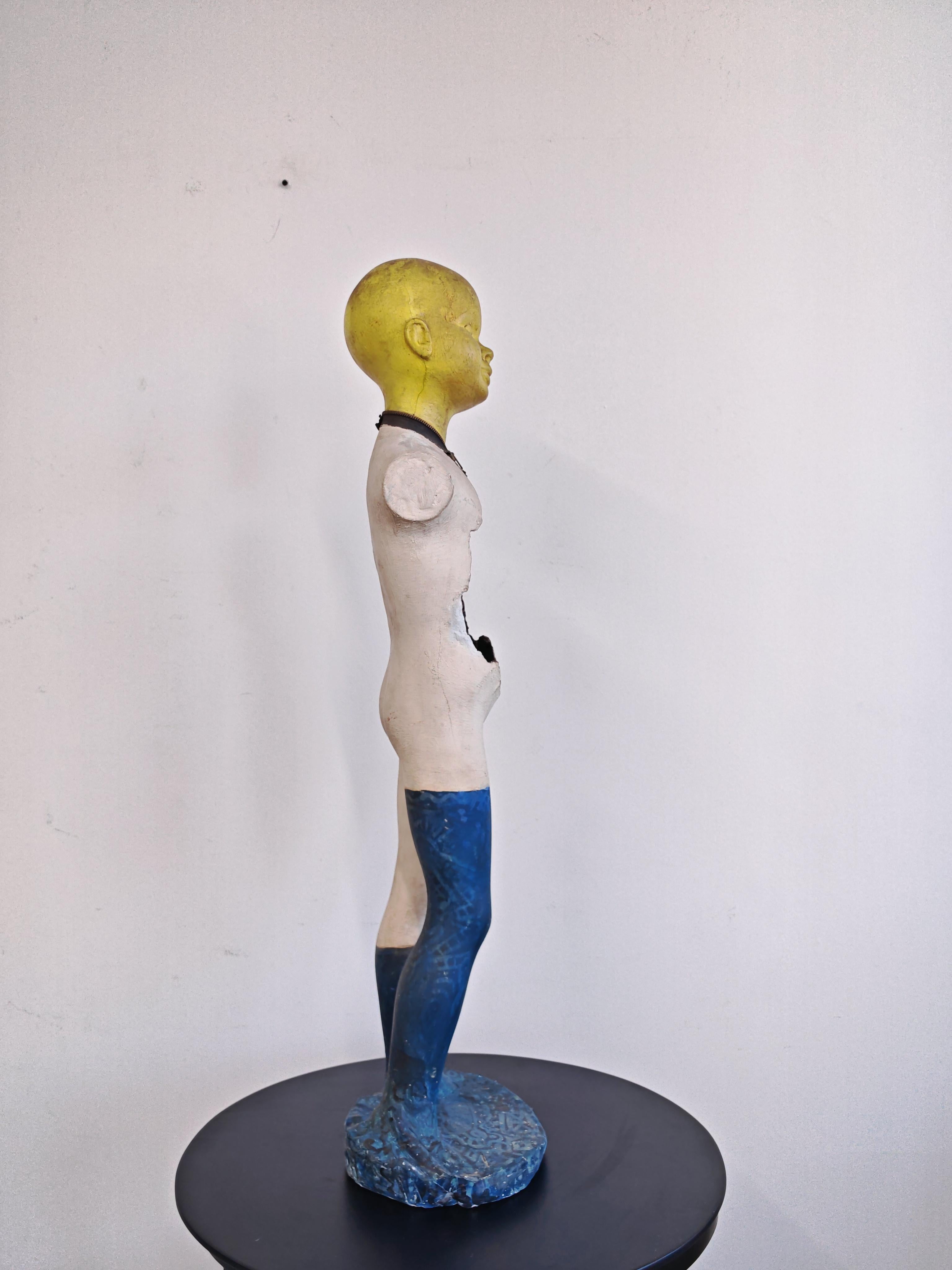 Avantgarde Sculpture, hand-painted, signed - Jankov, 1983 in vendita 2