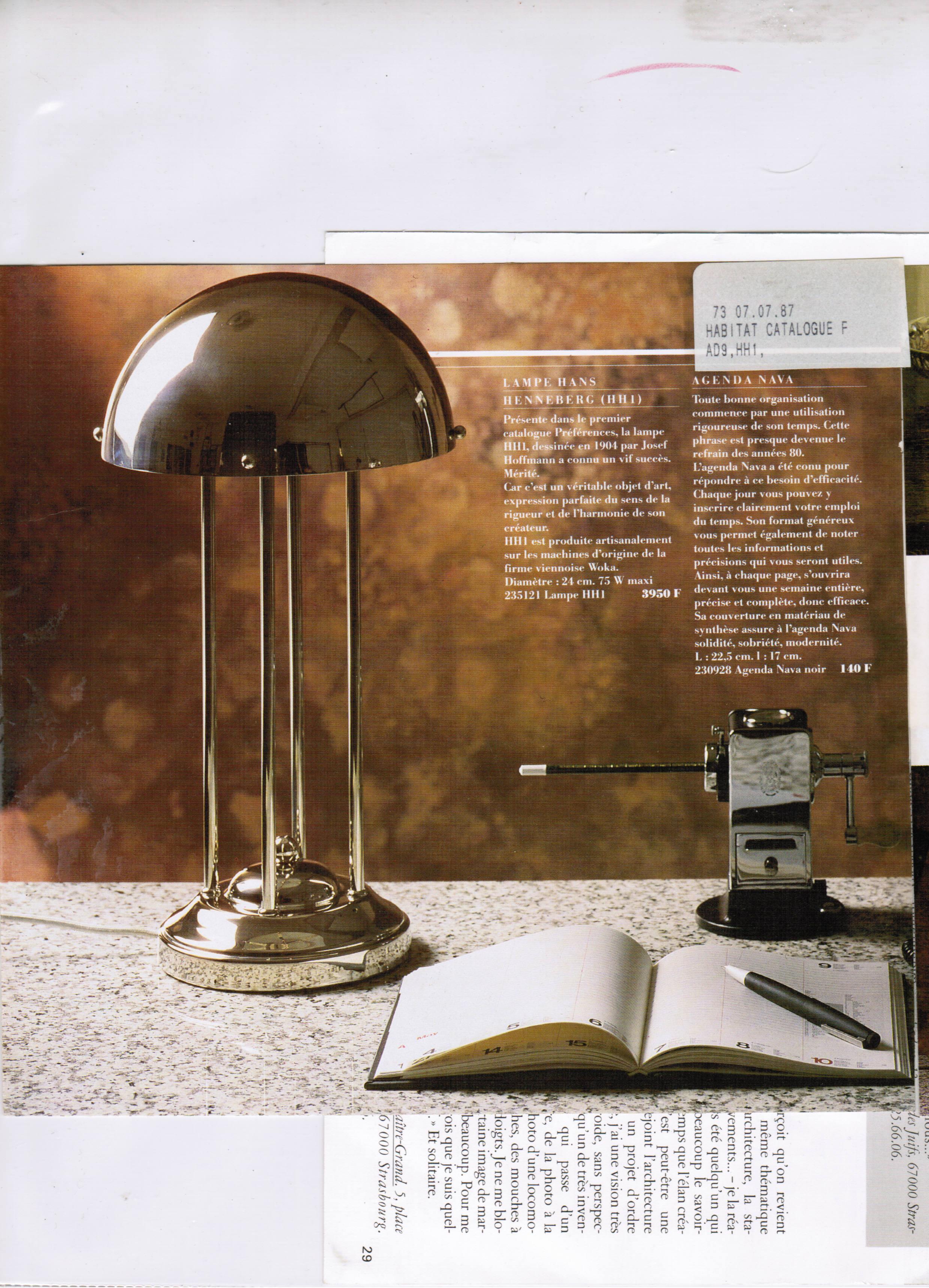 Austrian Avantgardistic Josef Hoffmann Secessionist Jugendstil Table Lamp Re-Edition  For Sale