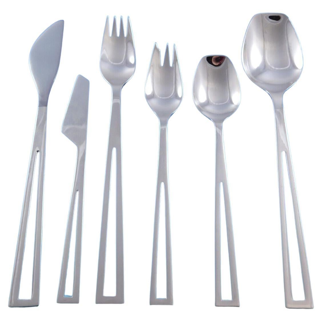 Avanti by Celsa Mexico Sterling Silver Flatware Set 8 Service Modern 49  Pieces For Sale at 1stDibs