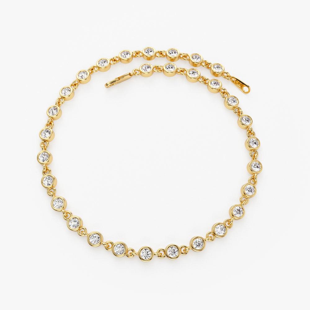 Ava's Dazzling Diamond Bracelet

Bracelet Information
Diamond Type : Natural Diamond
Metal : 14k Gold
Metal Color : Rose Gold, Yellow Gold, White Gold
Round Diamond : 2.50MM (6.5 Inches)
Total Carat Weight : 1.70 ttcw (6.0 Inches)
Diamond Color