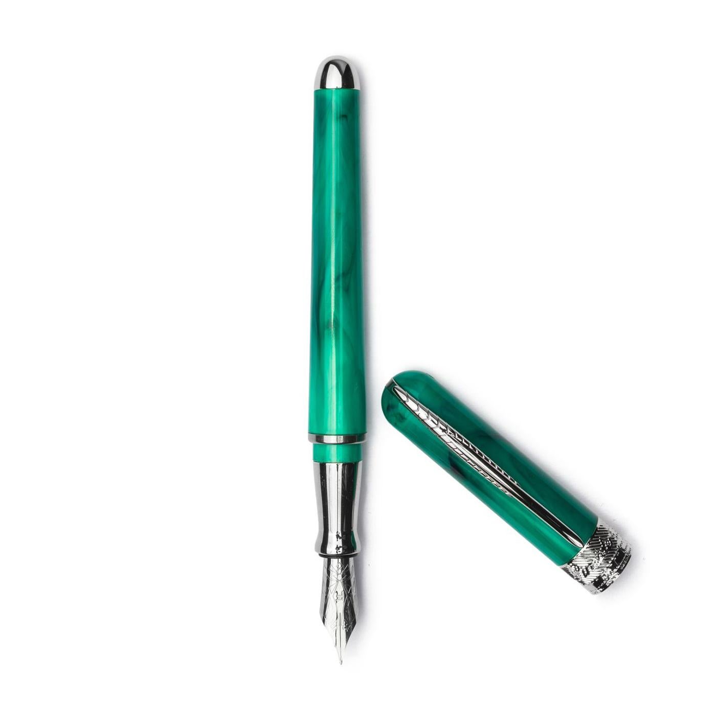 Italian Avatar UR Abalone Green Fountain Pen For Sale