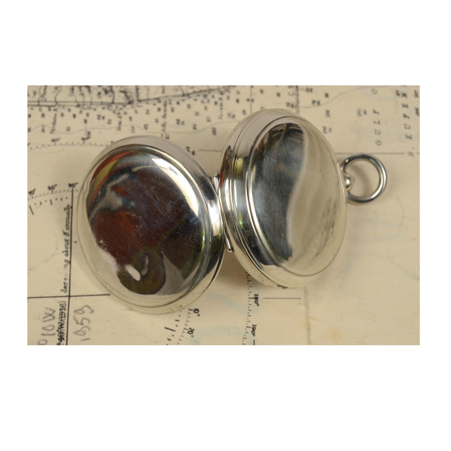 Early 20th Century WWI UK Avation Brass Pocket Compass Raf Officers Antique Scientific Instrument