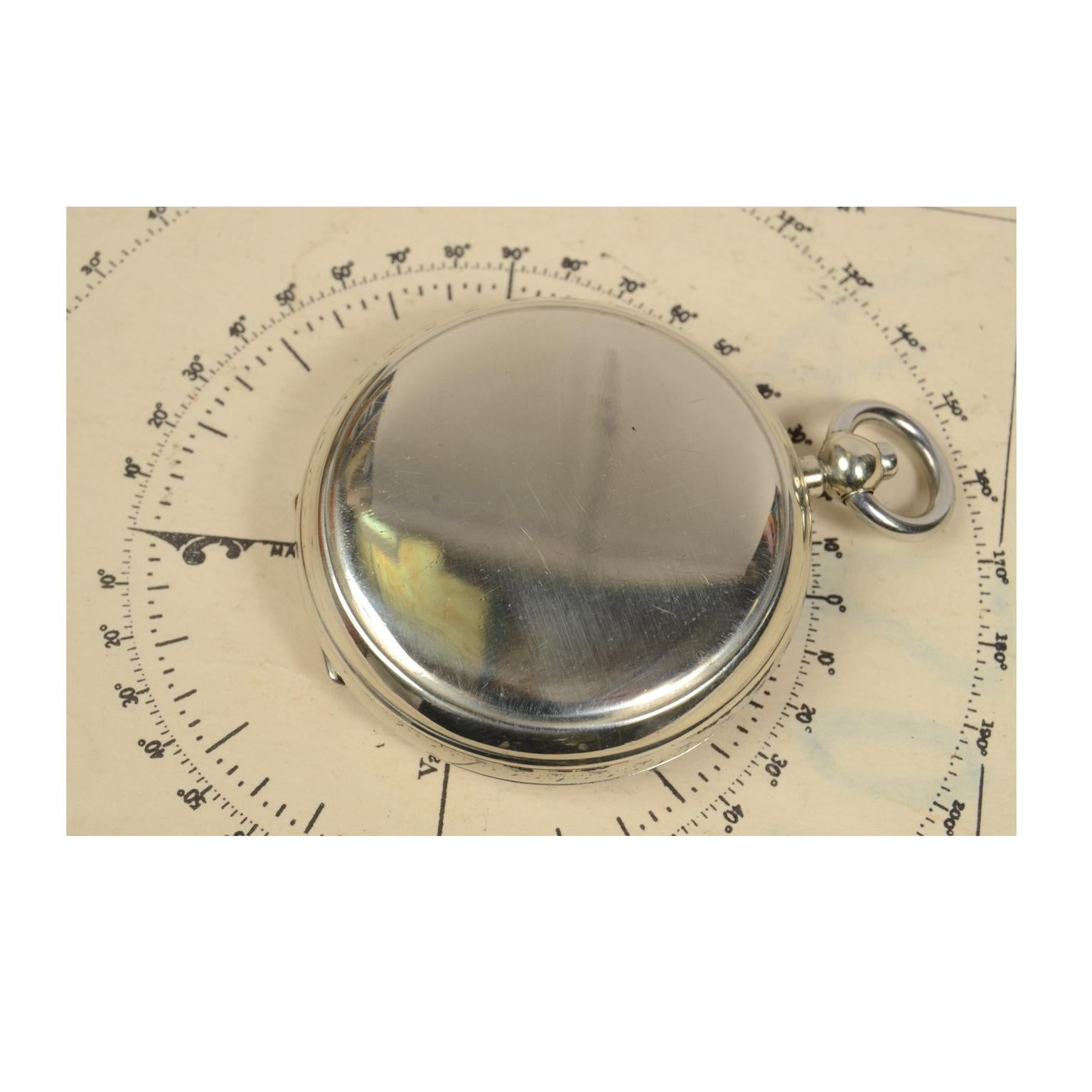 WWI UK Avation Brass Pocket Compass Raf Officers Antique Scientific Instrument 2