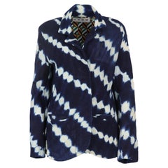 Avdw Antwerp Tie Dyed Cotton Canvas Blazer Small