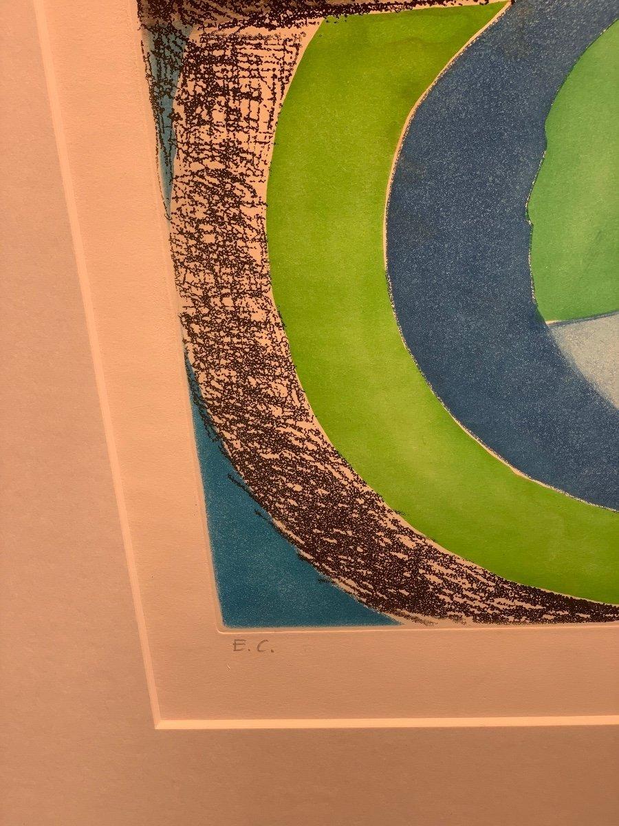 Sonia Delaunay
« Avec moi même » With Myself, 1970
Etching Hand signed Copy
Hors commerce
Height: 66.04 cm Width: 49.87 cm