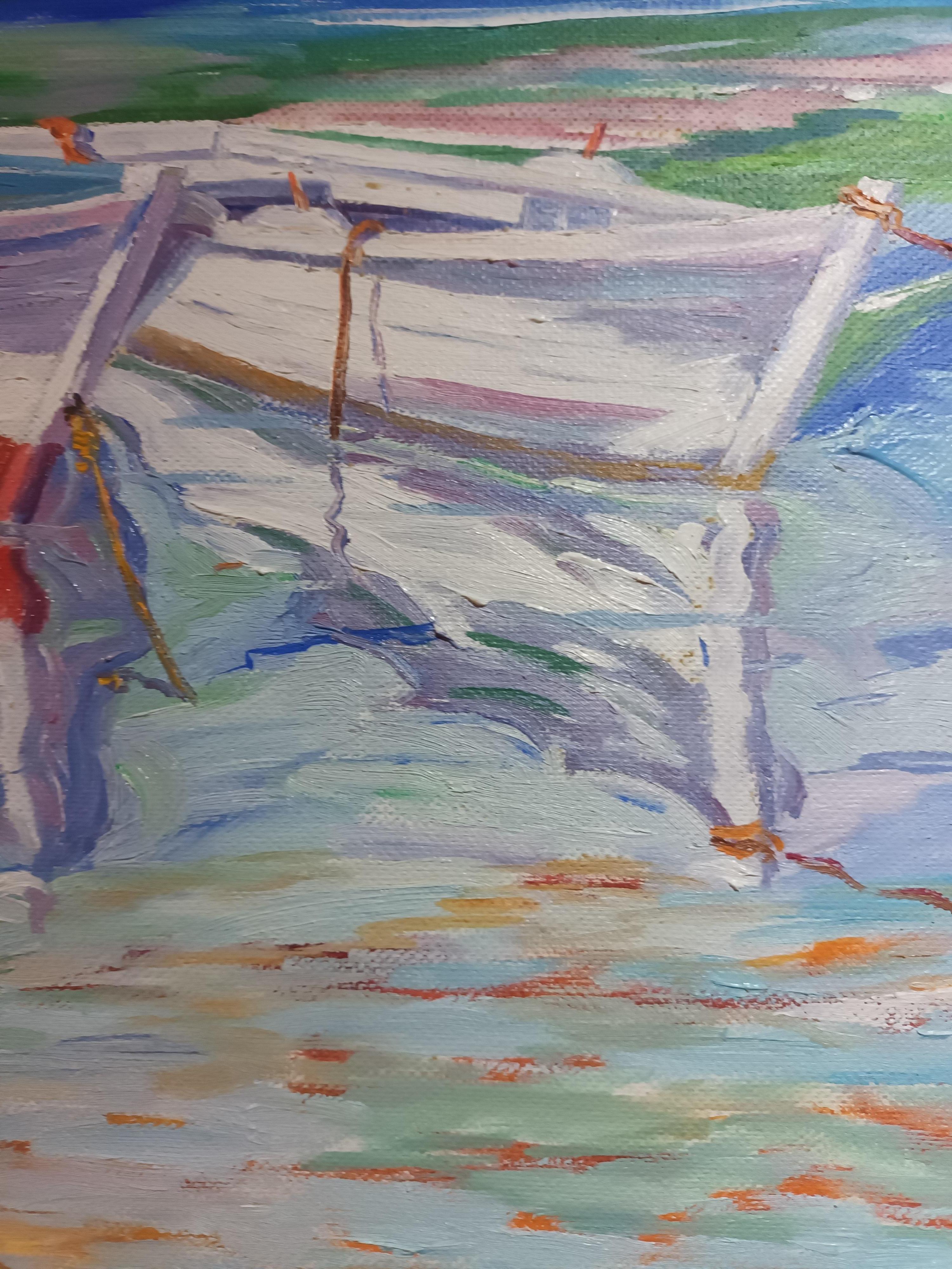 COSTA BRAVA - Figurative Painting Azul de AVEL