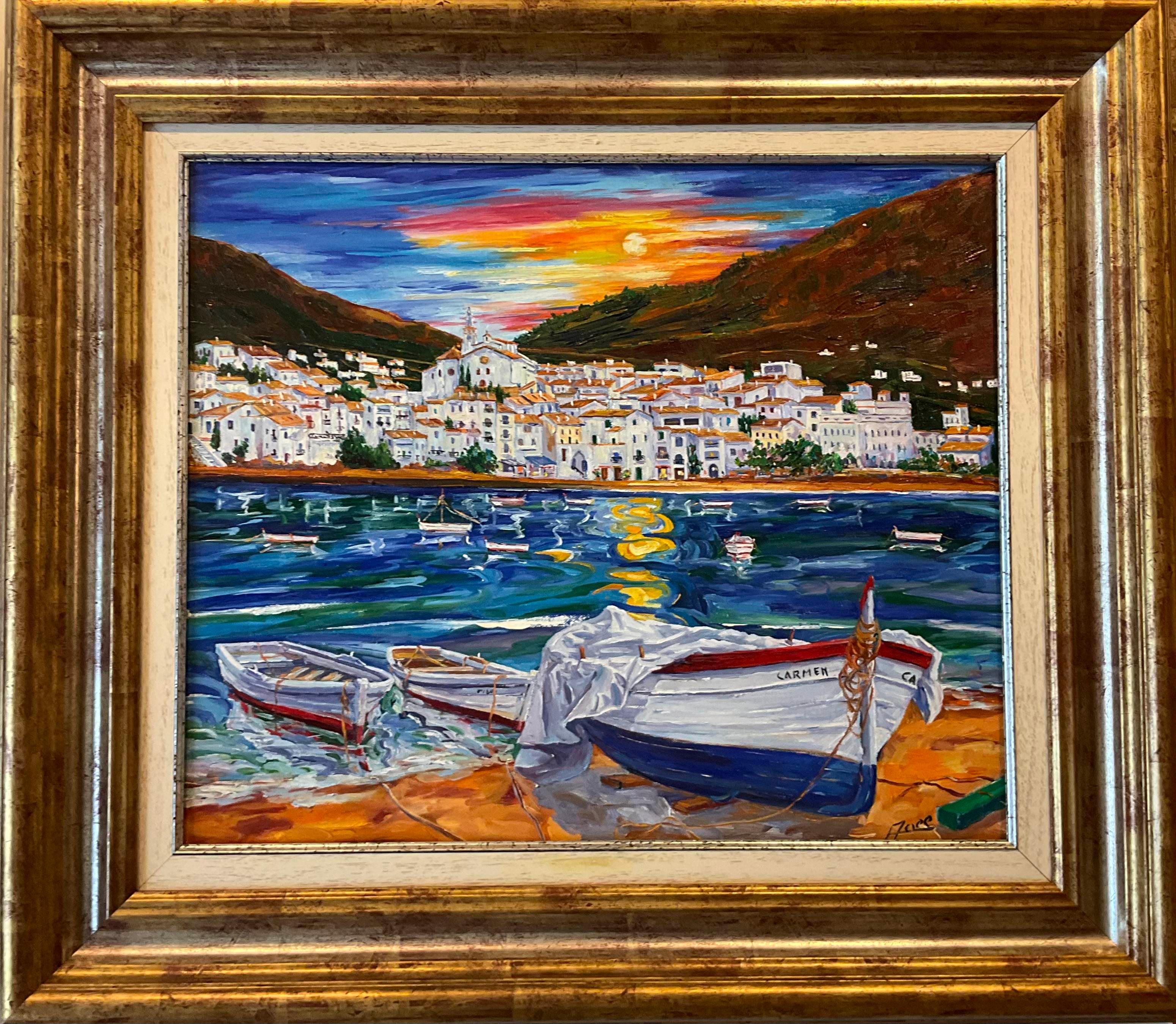 NOCTUNO EN CADAQUES - Realist Painting by AVEL