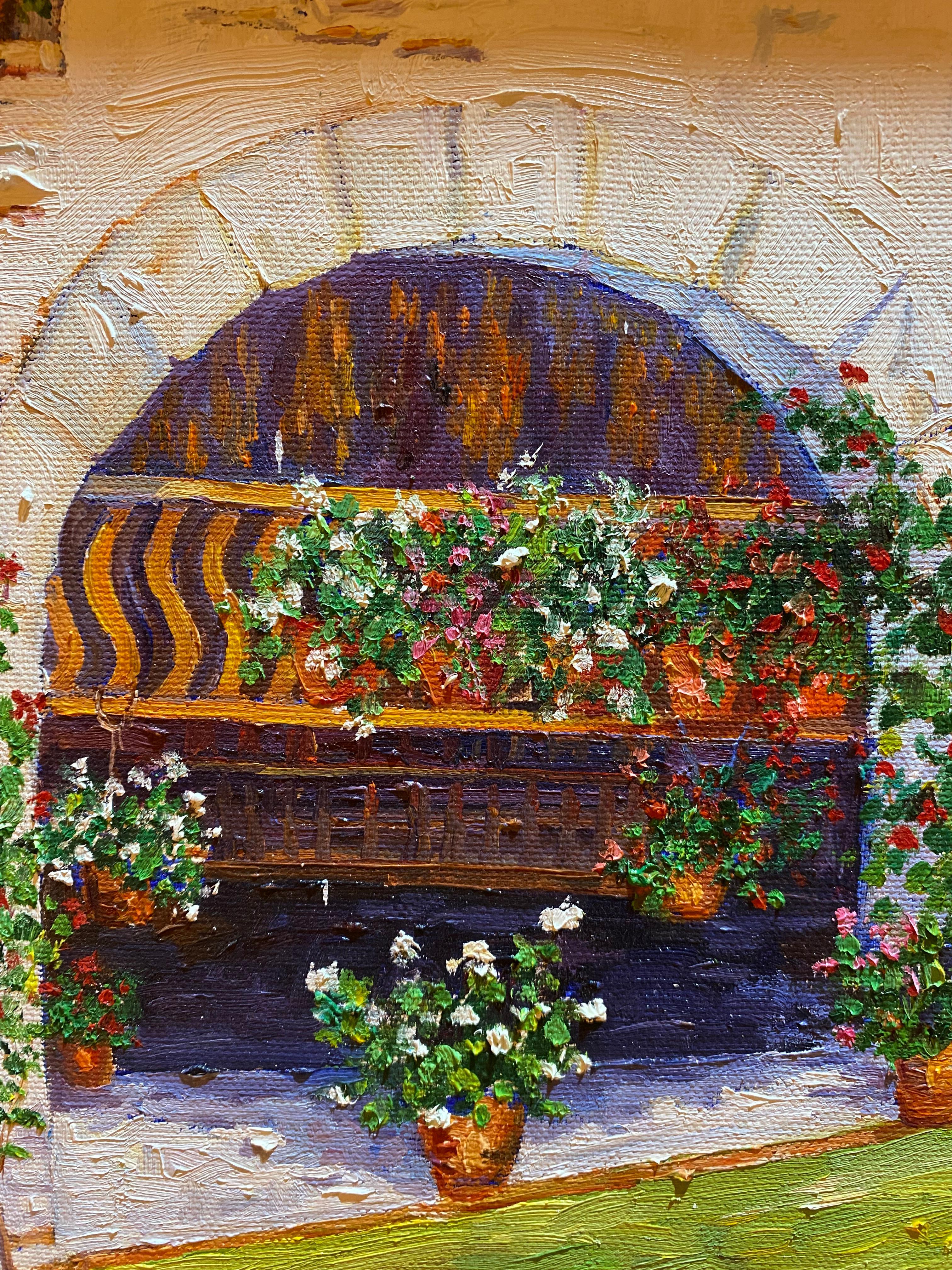 PATIO DE VIELHA - Landscape Painting Marrone di AVEL