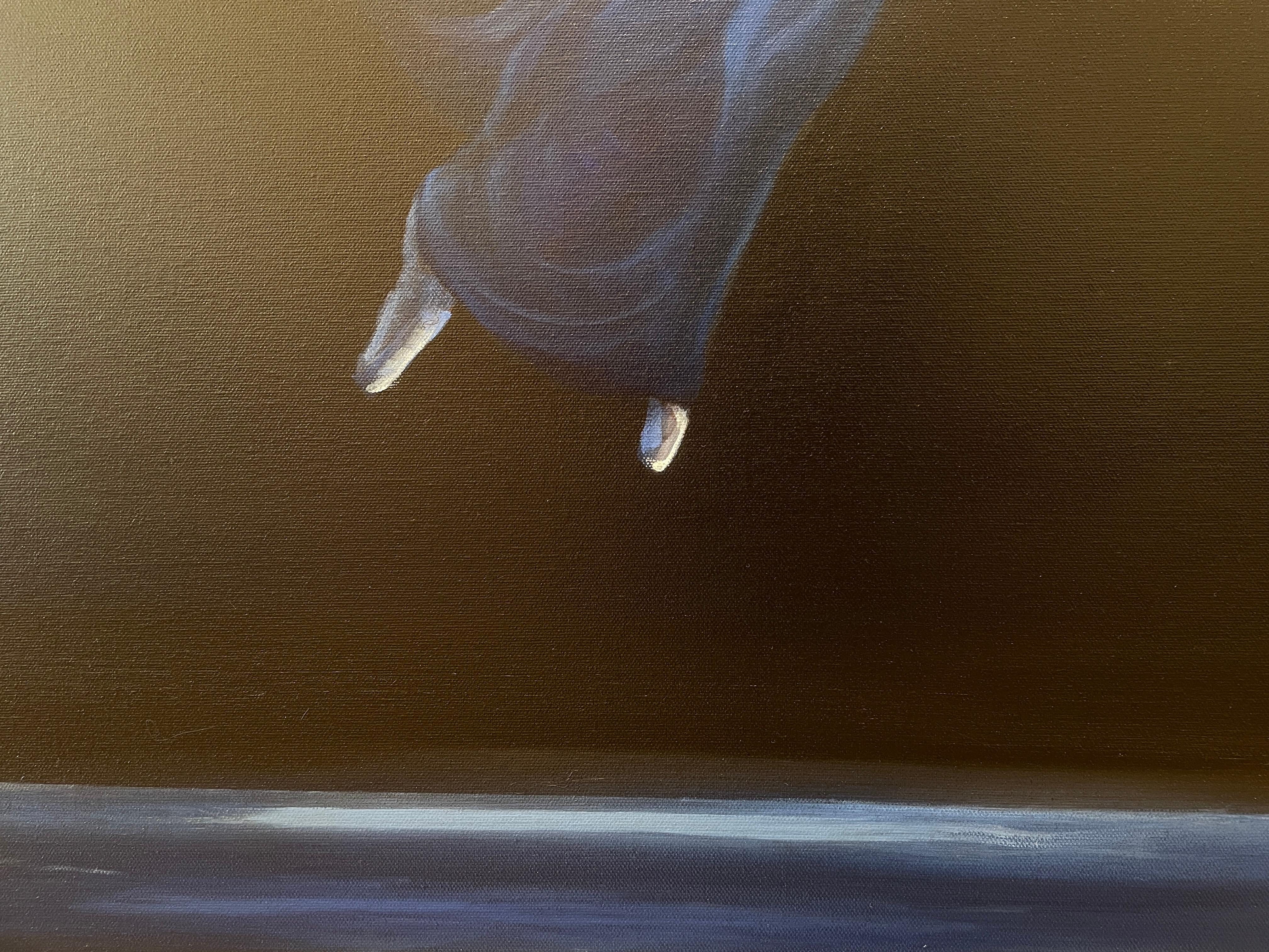 'Melodia' - Ballerina in Blue - The Ballet Series - Figurative Oil Painting For Sale 4